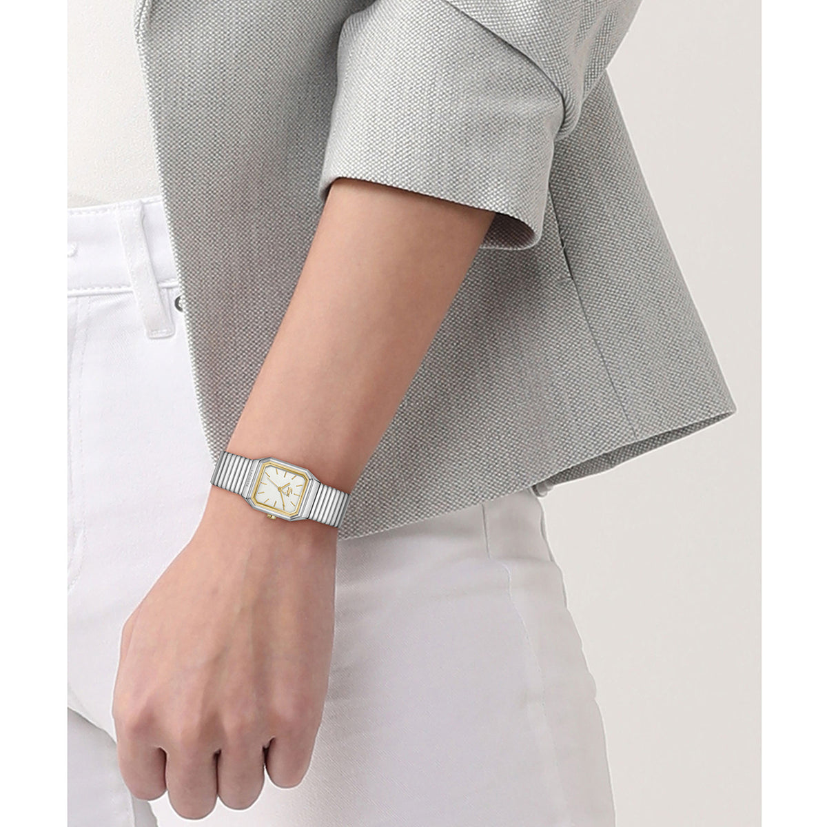 Lacoste Silver Steel White Dial Women's Watch - 2001506