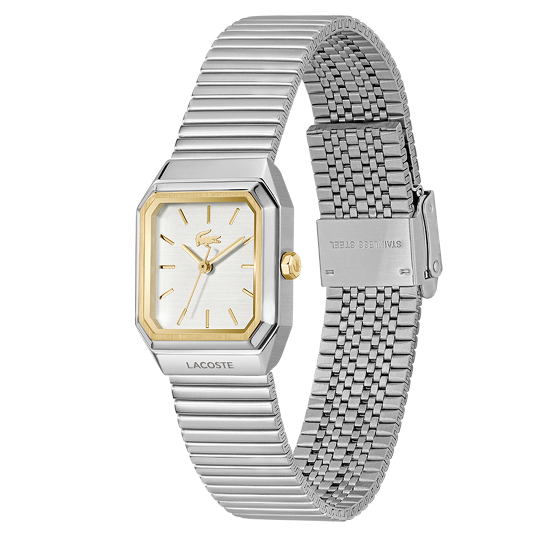 Lacoste Silver Steel White Dial Women's Watch - 2001506