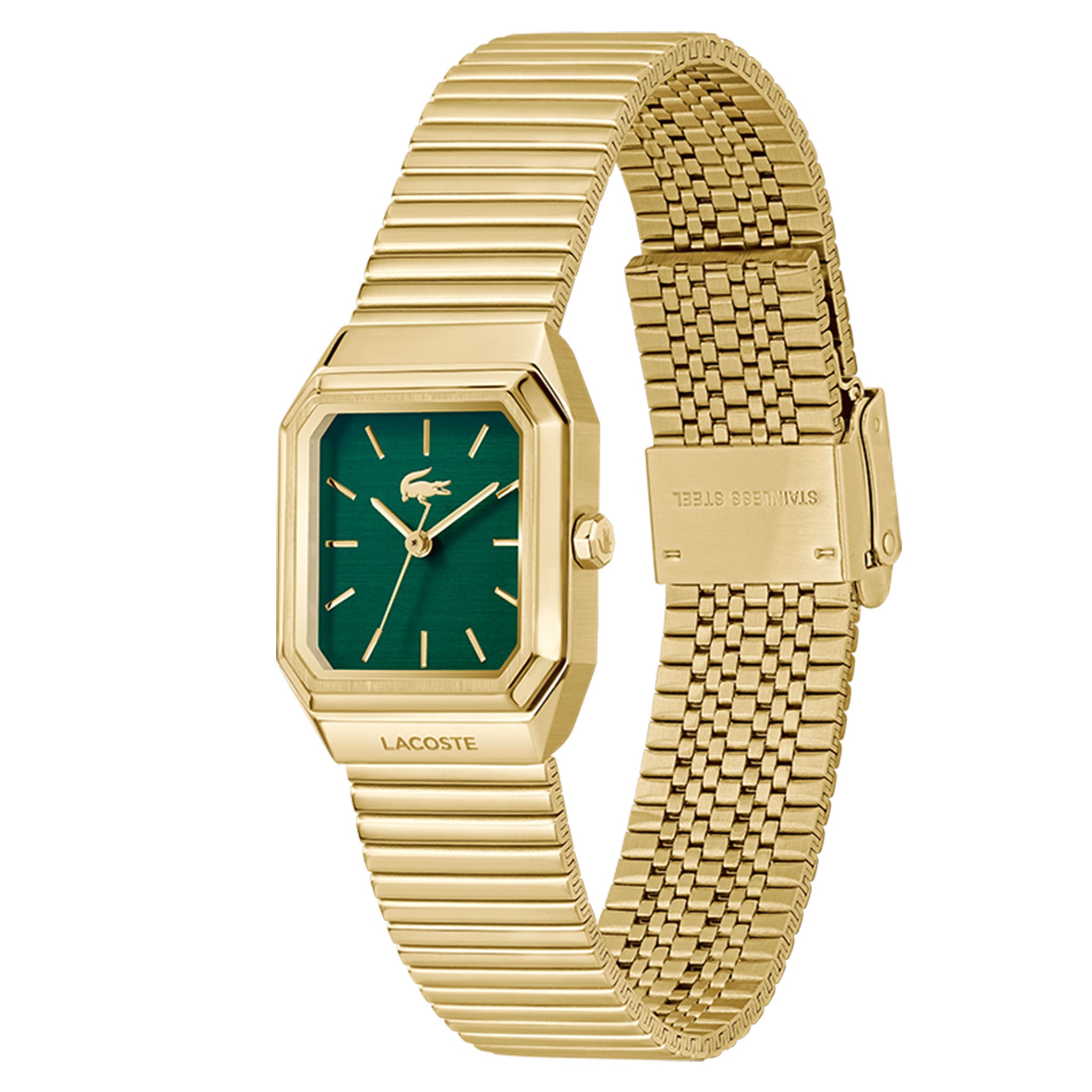 Lacoste Gold Steel Green Dial Women's Watch - 2001507