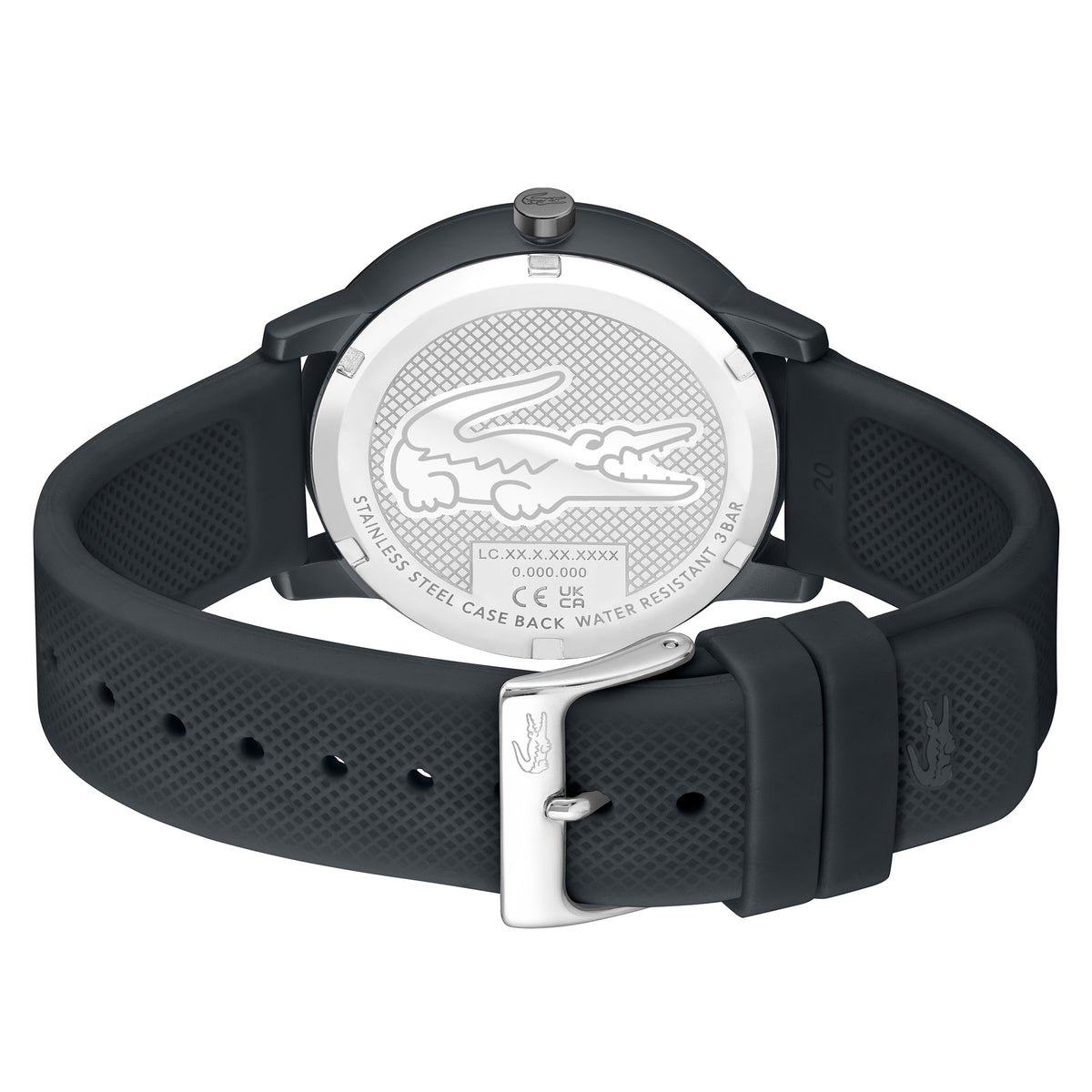 Lacoste 12.12 Grey Silicone Dial Men's Watch - 2011242