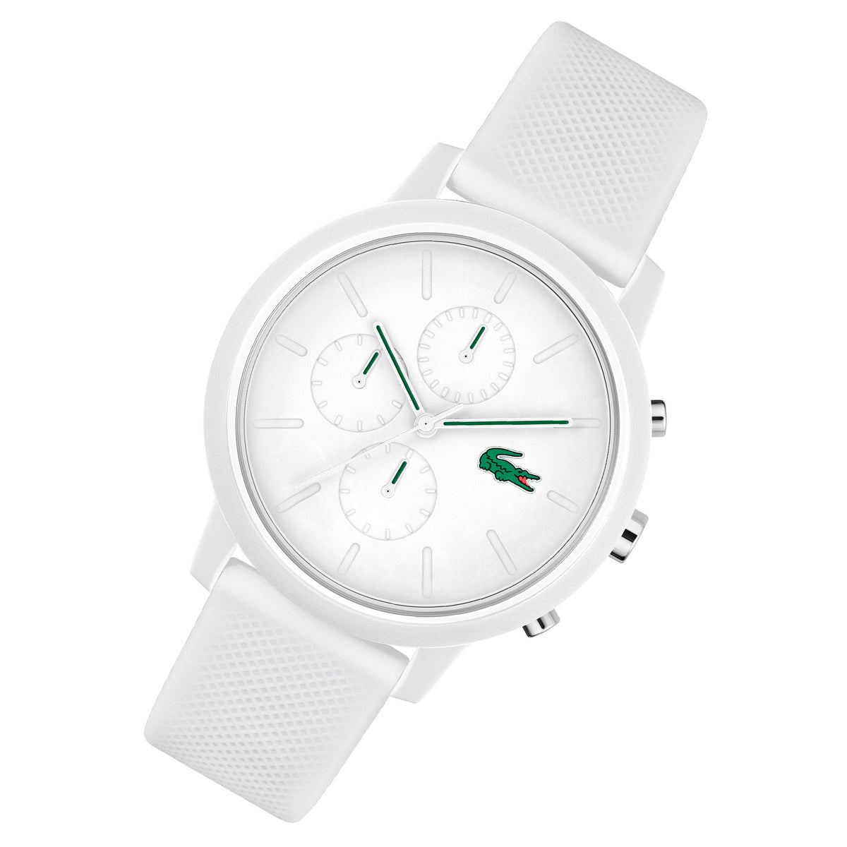 Lacoste 12.12 White Silicone Chronograph Men's Watch - 2011246