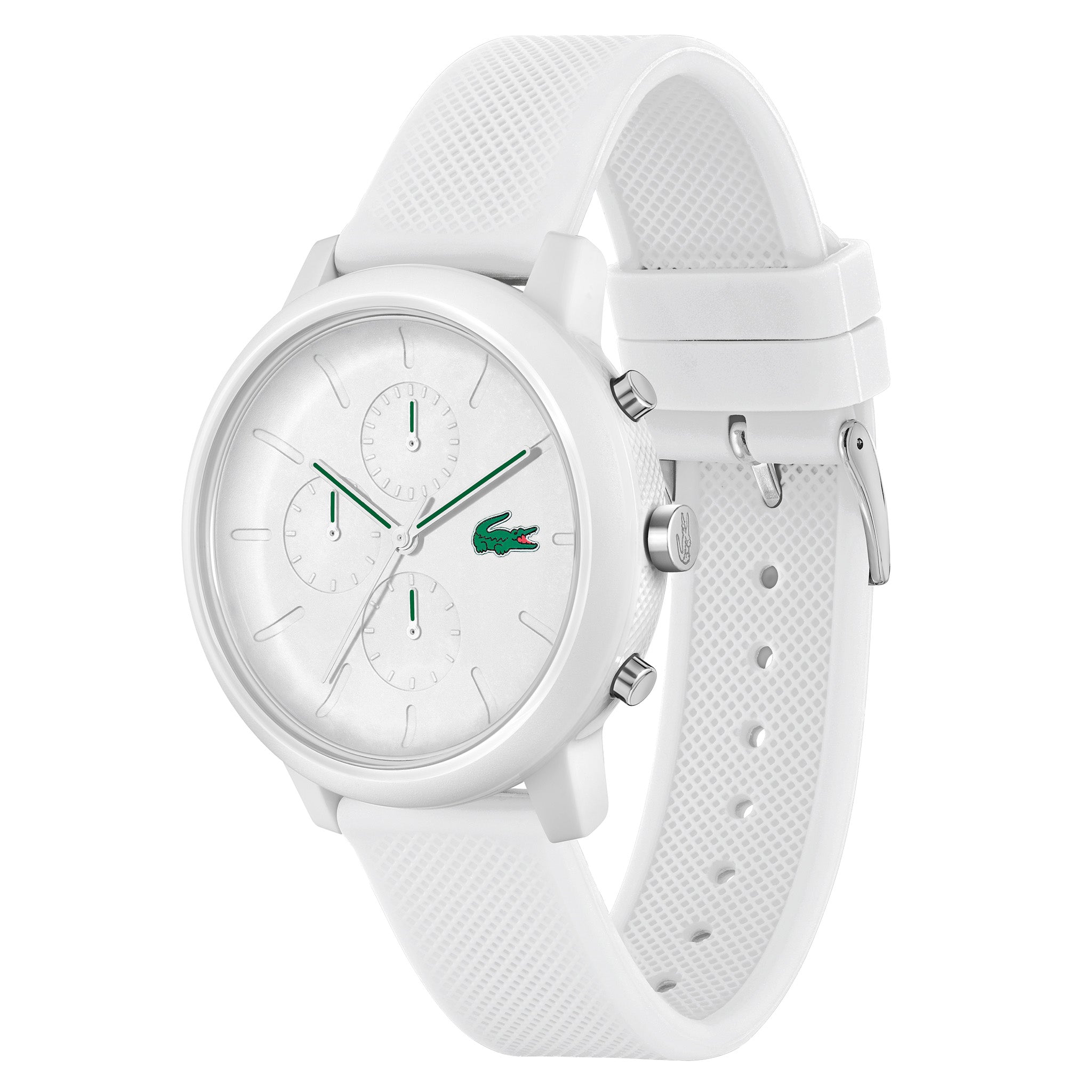 Lacoste 12.12 White Silicone Chronograph Men's Watch - 2011246