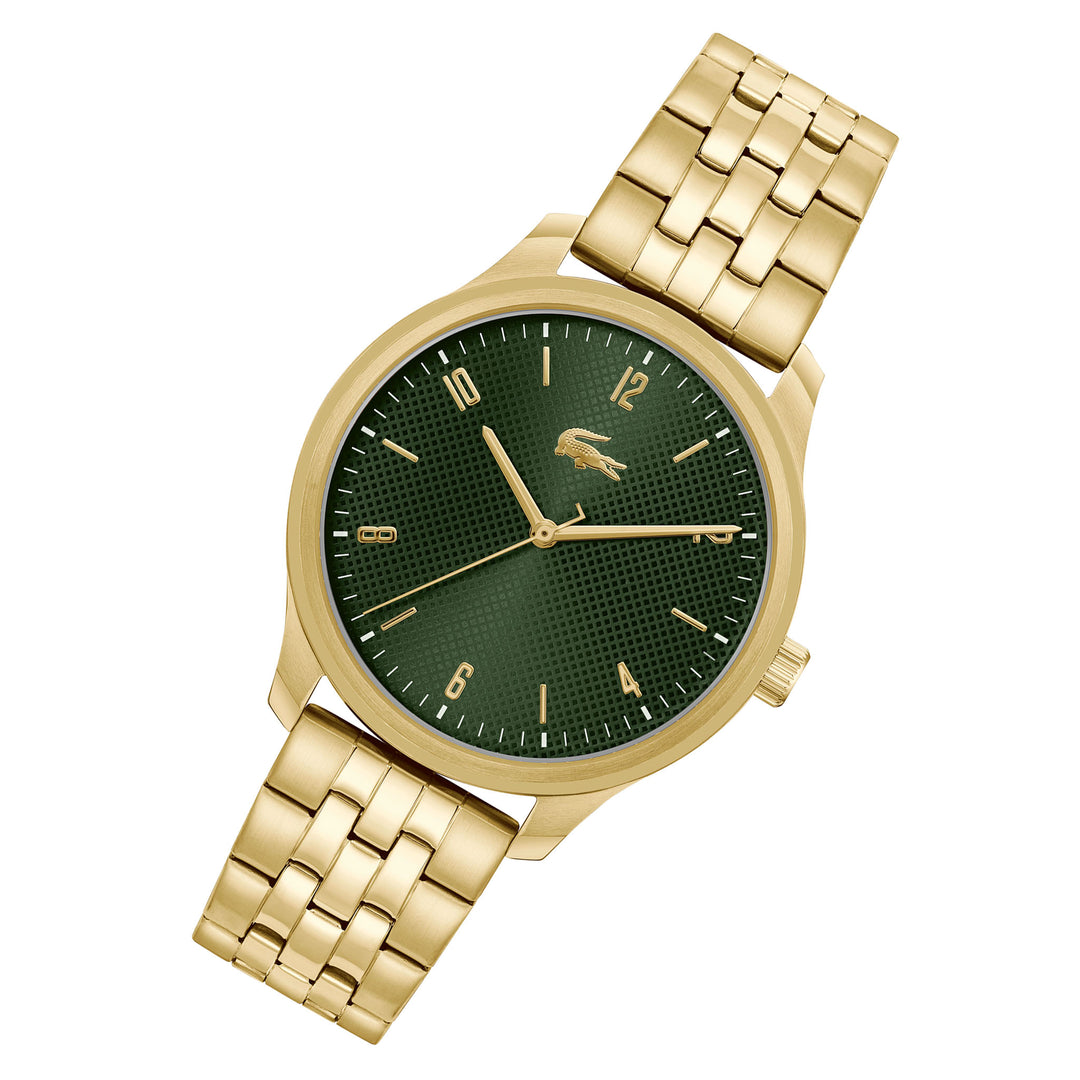 Lacoste Gold Steel Green Dial Men's Watch - 2011326