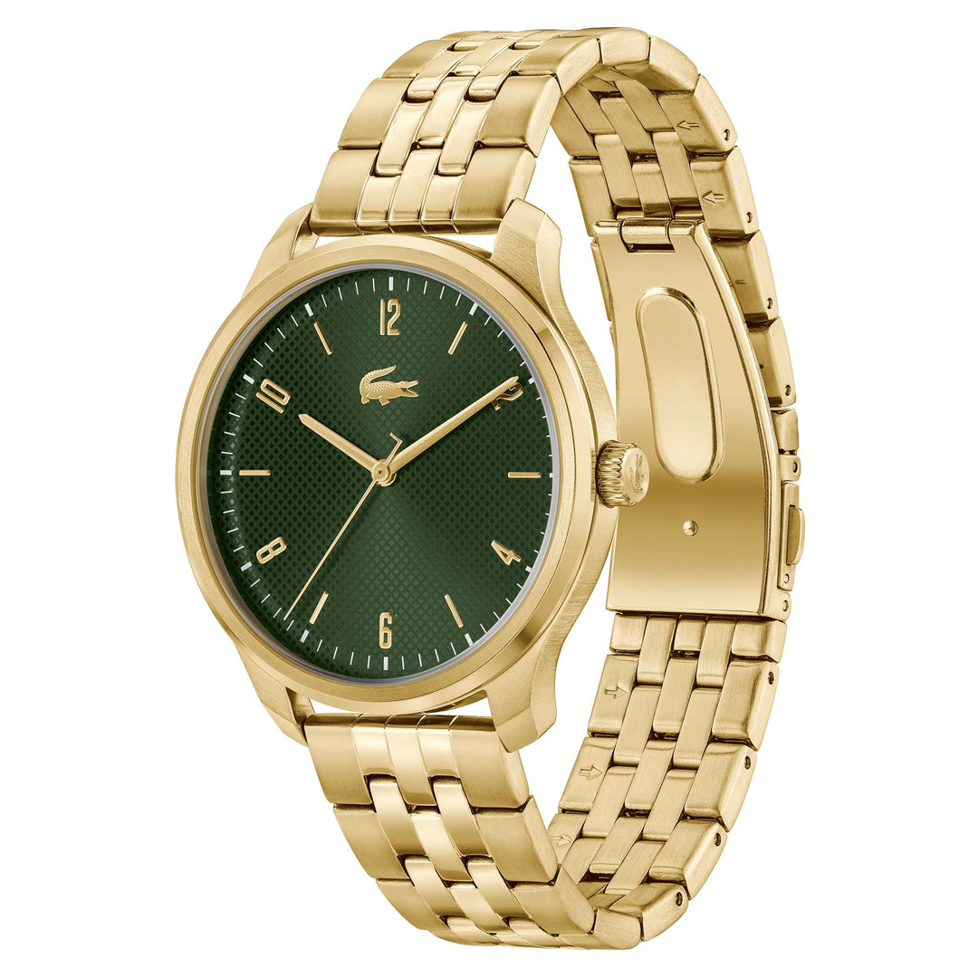 Lacoste Gold Steel Green Dial Men's Watch - 2011326