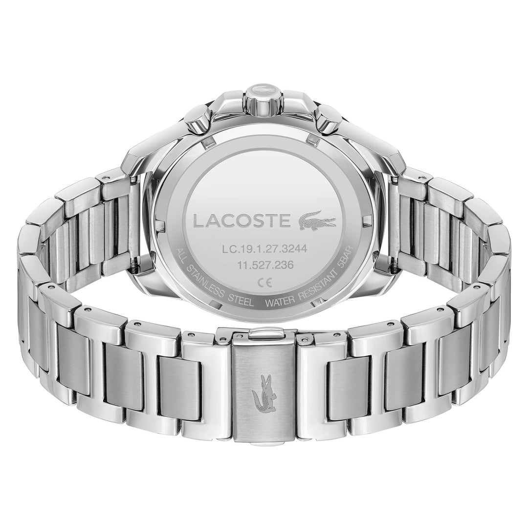 Lacoste Stainless Steel Black Dial Multi-function Men's Watch - 2011342