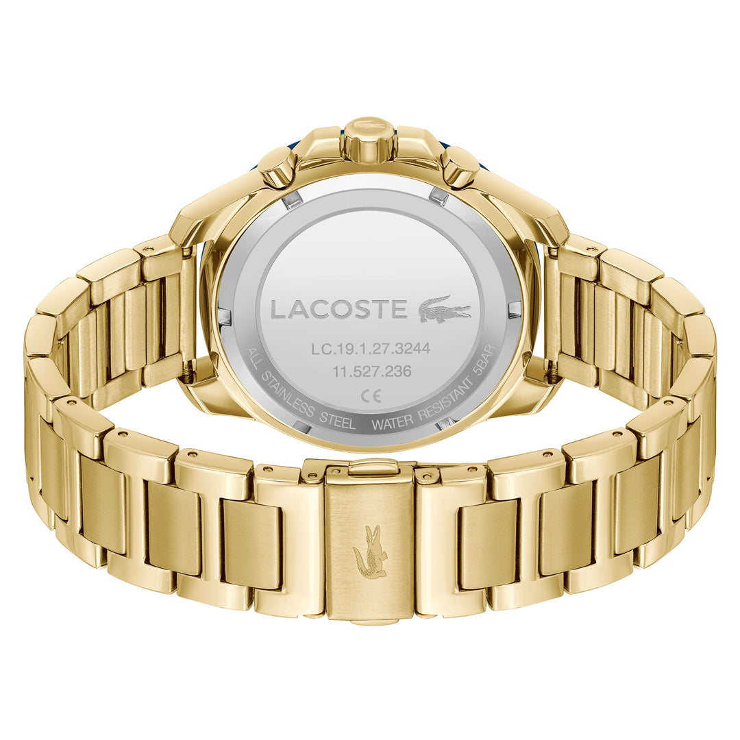 Lacoste Gold Steel Navy Dial Multi-function Men's Watch - 2011343