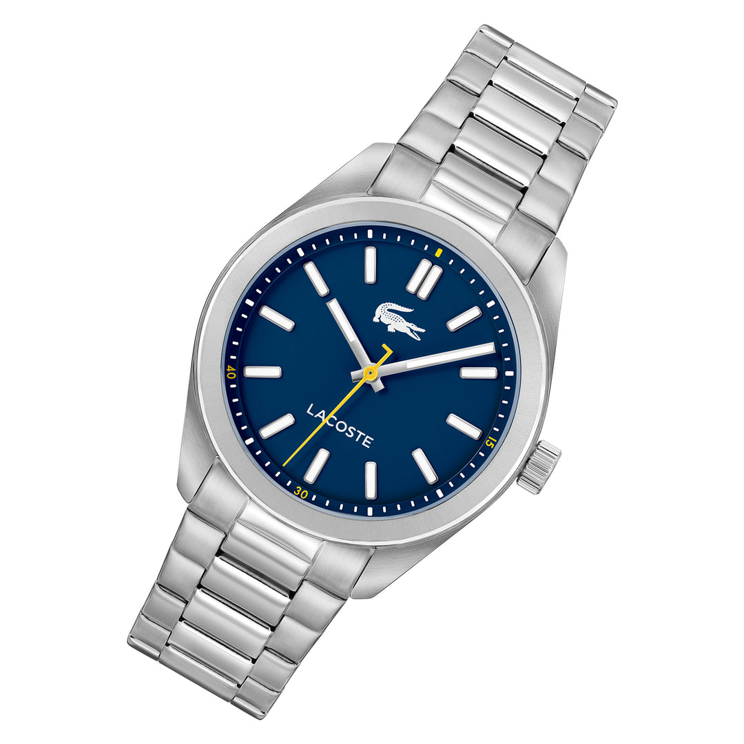 Lacoste Stainless Steel Blue Dial Men's Watch - 2011352