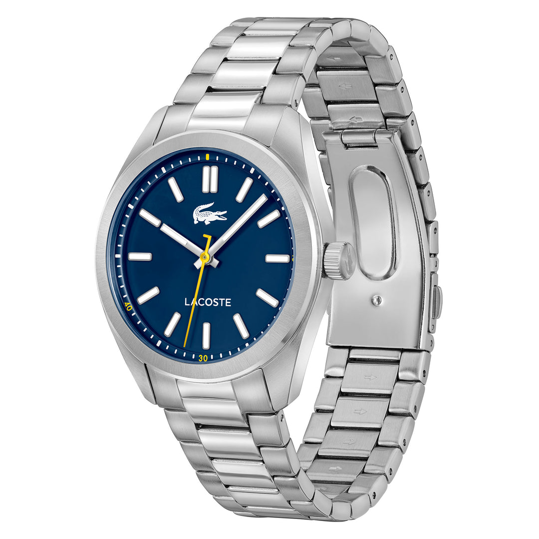 Lacoste Stainless Steel Blue Dial Men's Watch - 2011352