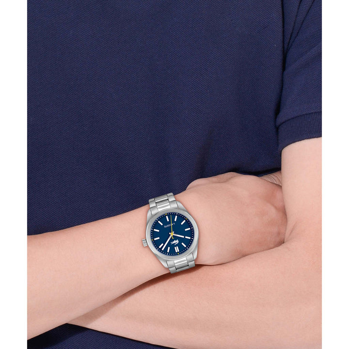 Lacoste Stainless Steel Blue Dial Men's Watch - 2011352