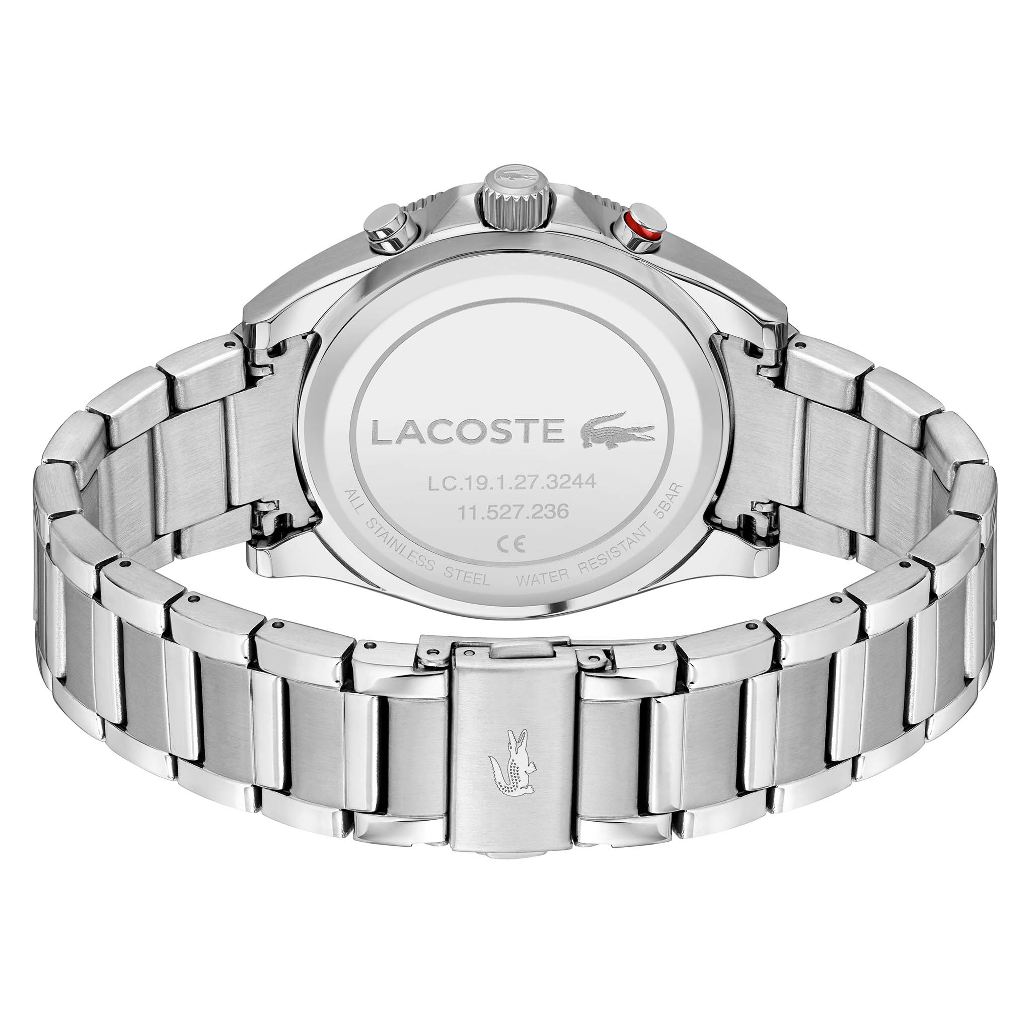 Lacoste Stainless Steel White Dial Chronograph Men's Watch 2011360