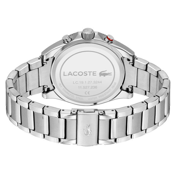 Lacoste Stainless Steel White Dial Chronograph Men's Watch - 2011360