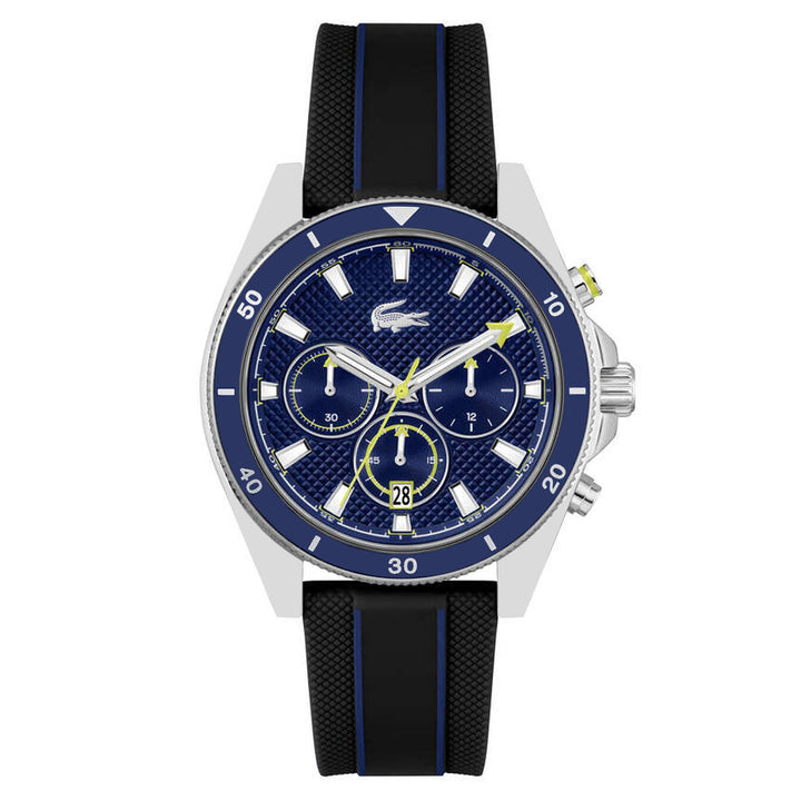 Lacoste Blue Silicone Navy Dial Chronograph Men's Watch - 2011361
