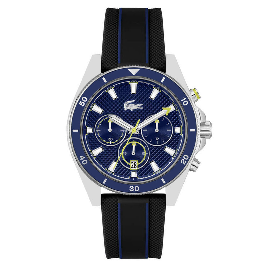 Lacoste Blue Silicone Navy Dial Chronograph Men's Watch - 2011361