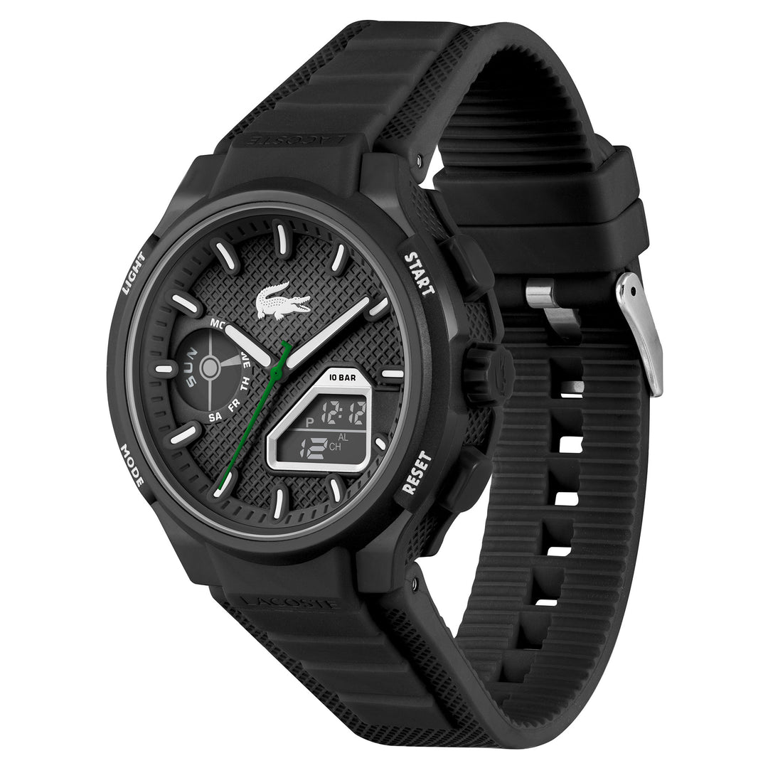 Lacoste Black Silicone Men's Digital-Analogue Watch - 2011365