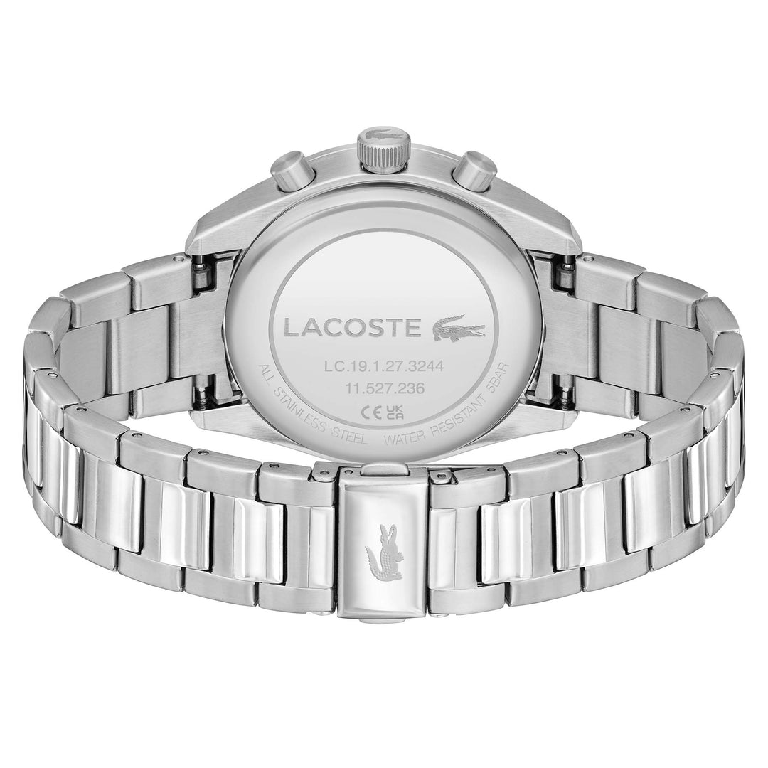 Lacoste Stainless Steel Blue Dial Chronograph Men's Watch - 2011380