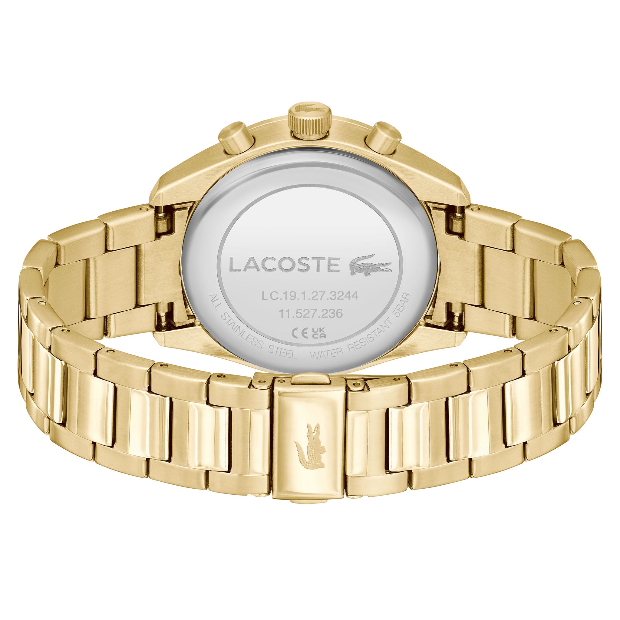 Lacoste Gold Steel Blue Dial Chronograph Men's Watch - 2011381