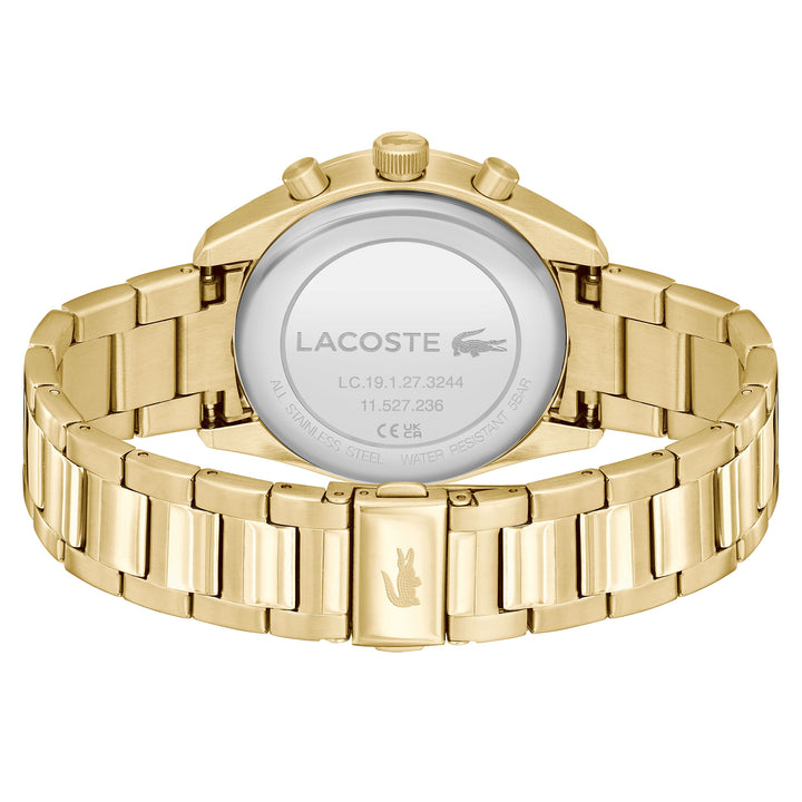 Lacoste Gold Steel Blue Dial Chronograph Men's Watch - 2011381