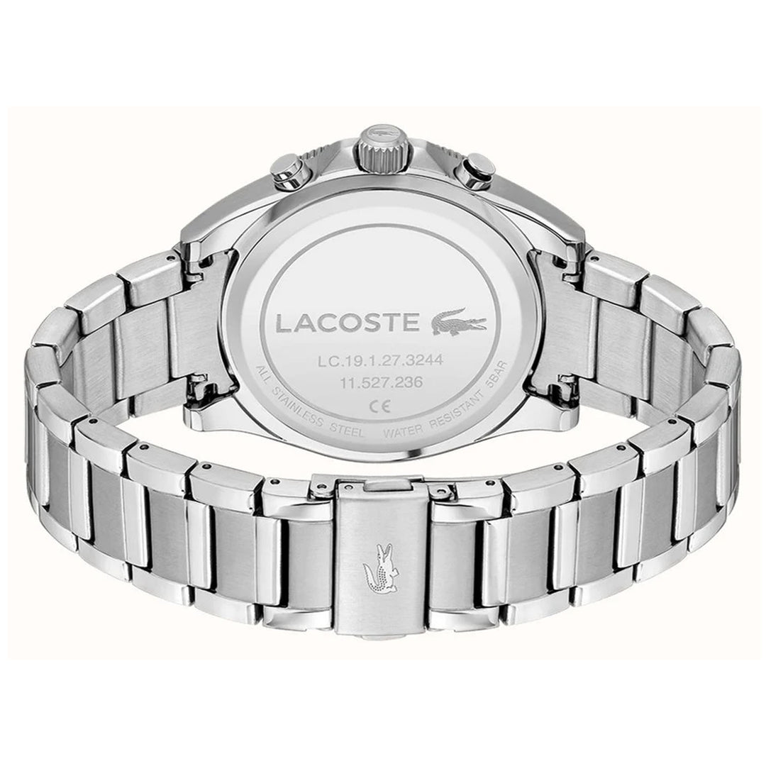 Lacoste Stainless Steel Black Dial Chronograph Men's Watch - 2011382