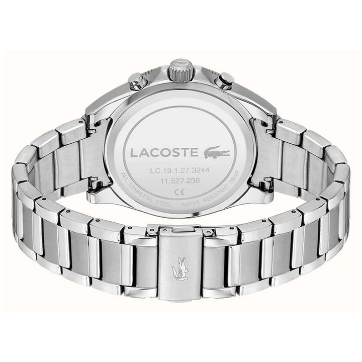Lacoste Stainless Steel Black Dial Chronograph Men's Watch - 2011382