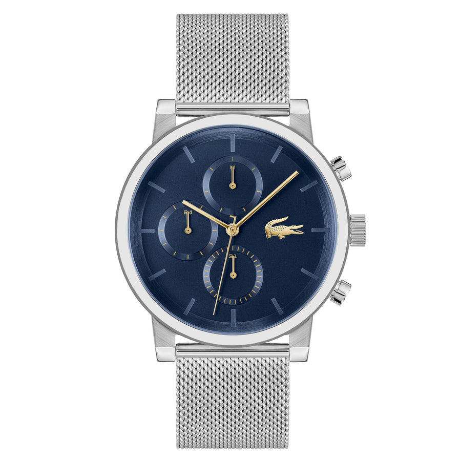 Lacoste Stainless Steel Blue Dial Multi-function Men's Watch - 2011409