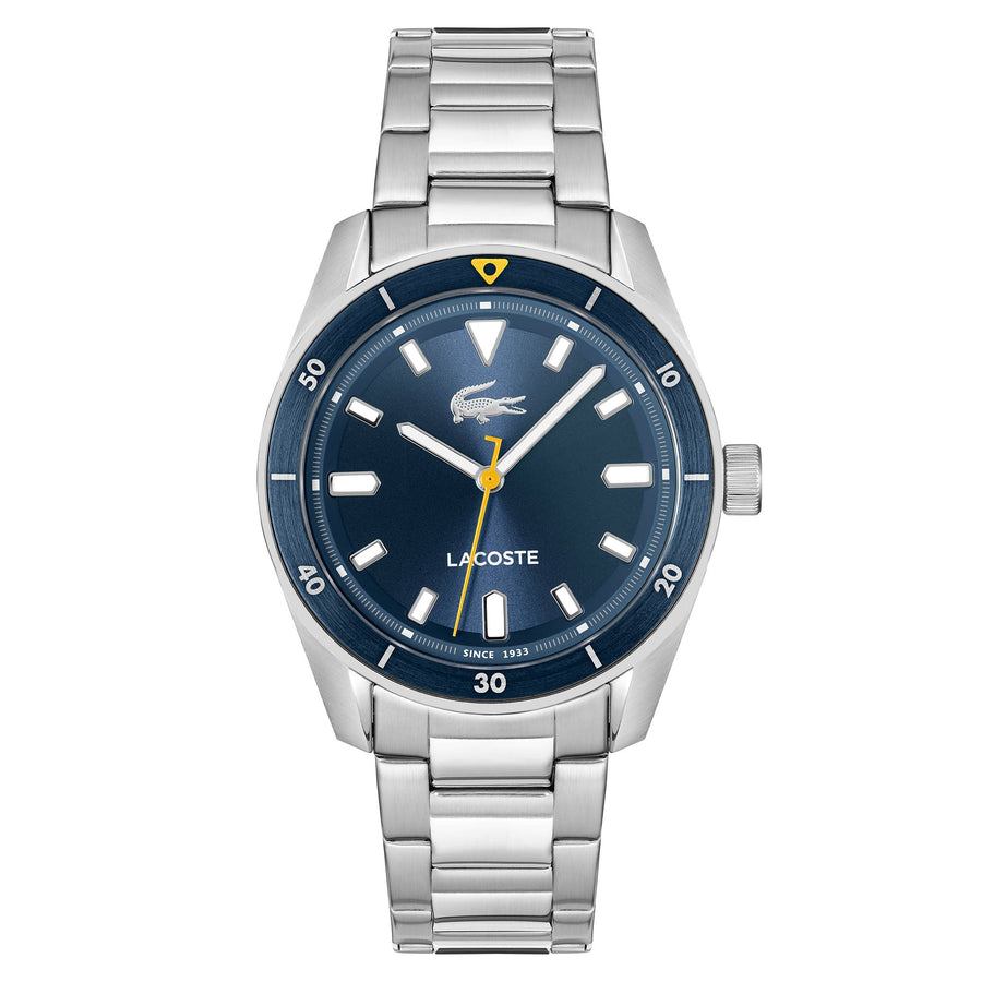 Lacoste Stainless Steel Blue Dial Men's Watch - 2011424