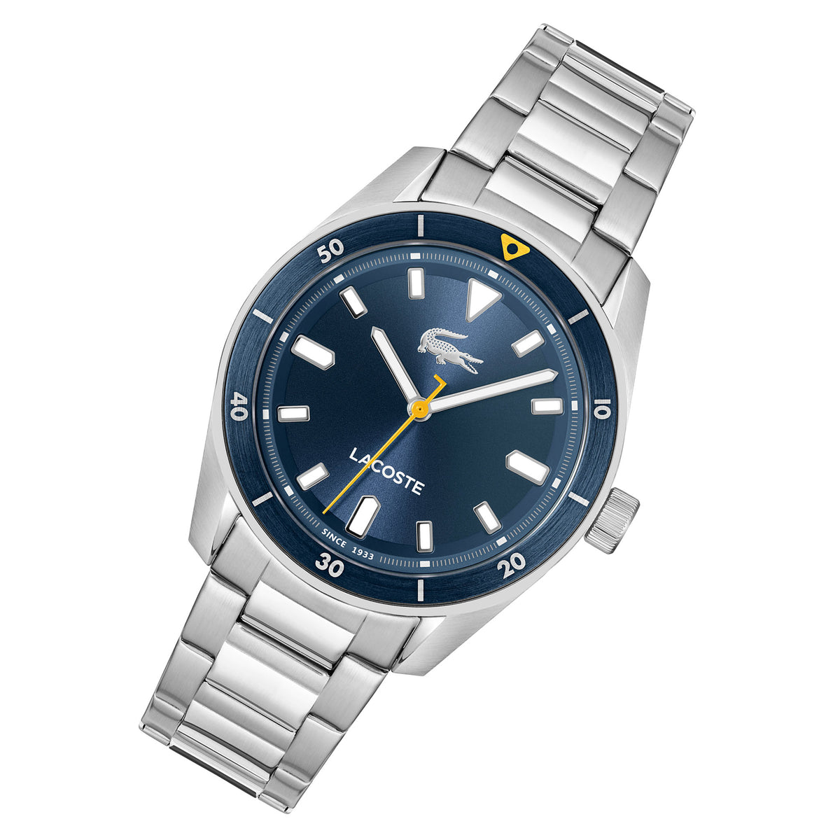 Lacoste Stainless Steel Blue Dial Men's Watch - 2011424