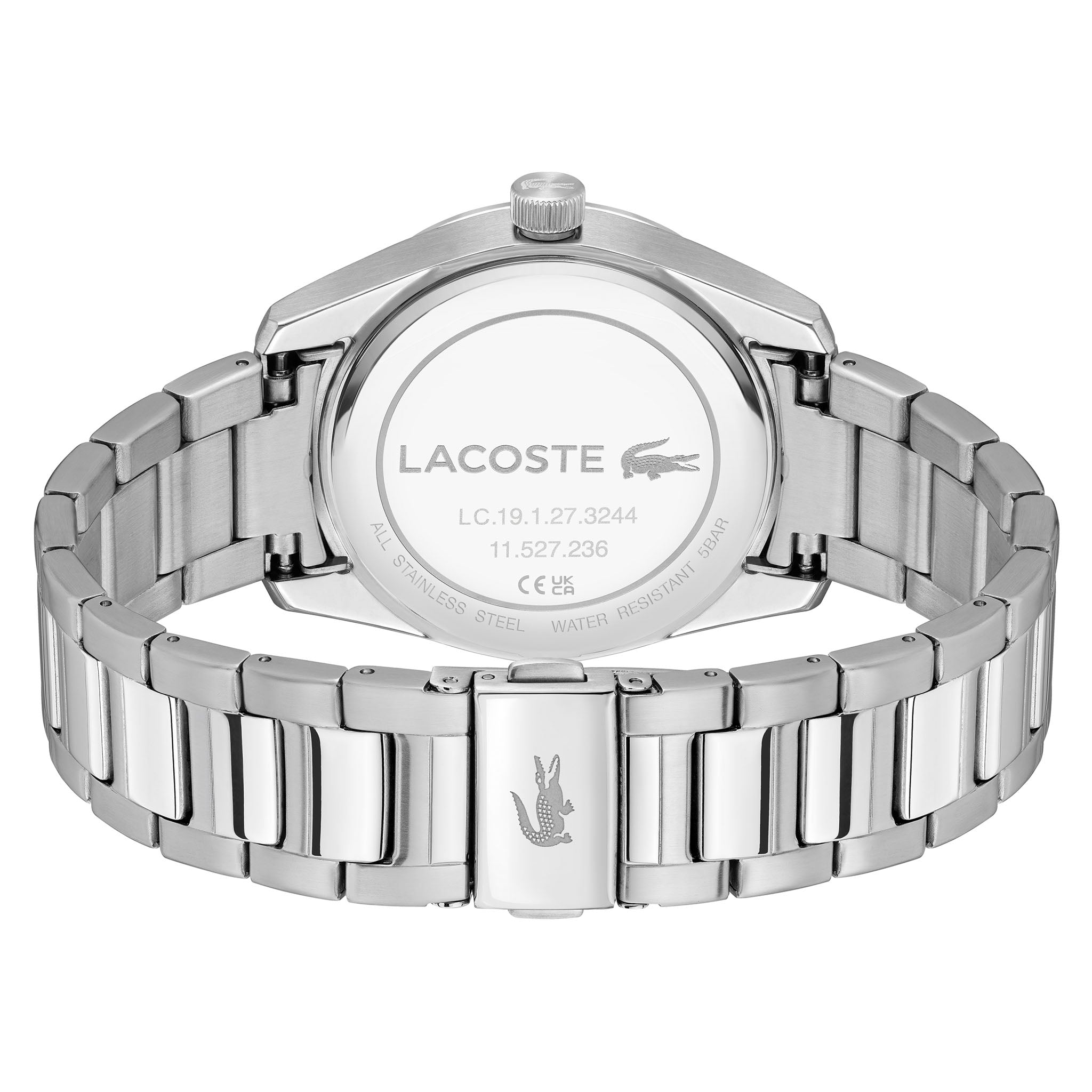 Lacoste Stainless Steel Black Dial Men's Watch - 2011433