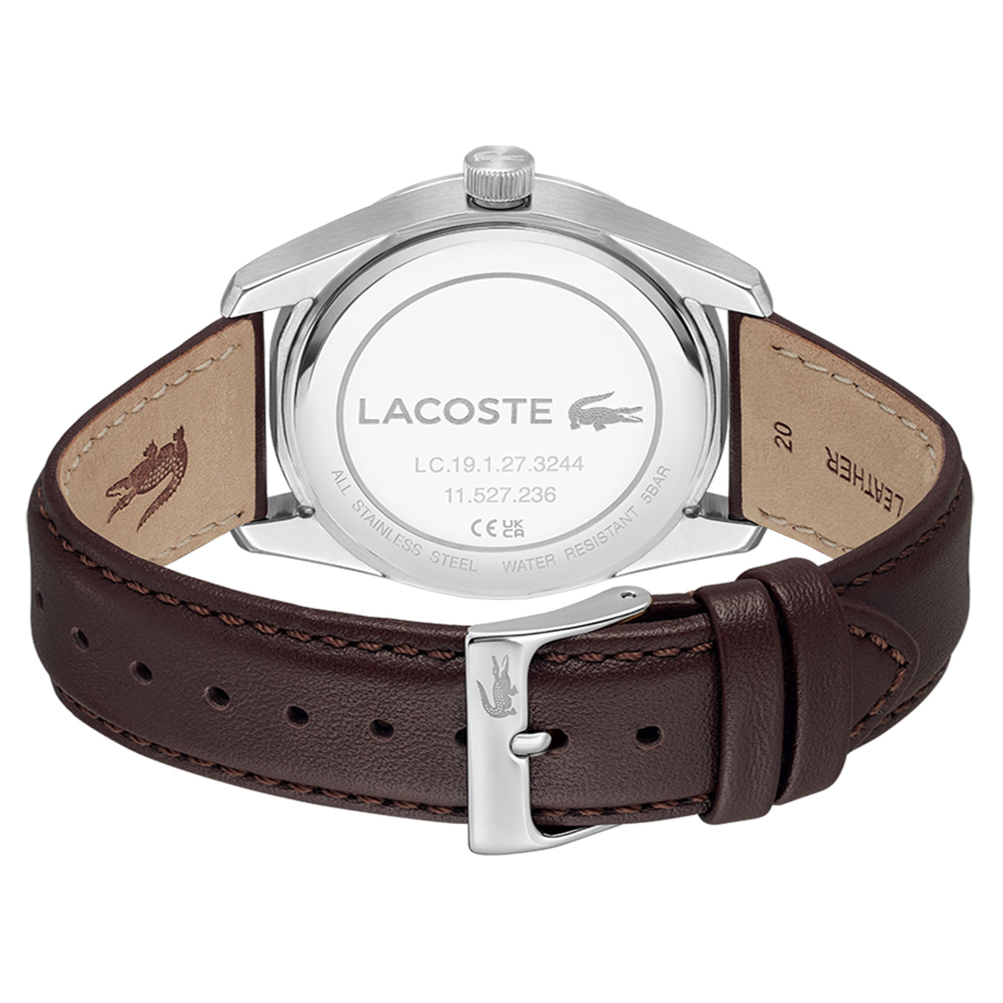 Lacoste Brown Leather Blue Dial Men's Watch - 2011489