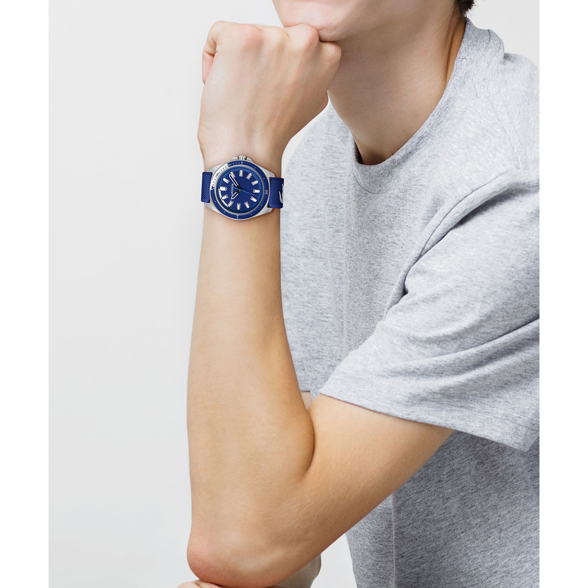 Lacoste Silicone Blue Dial Men's Watch - 2011493
