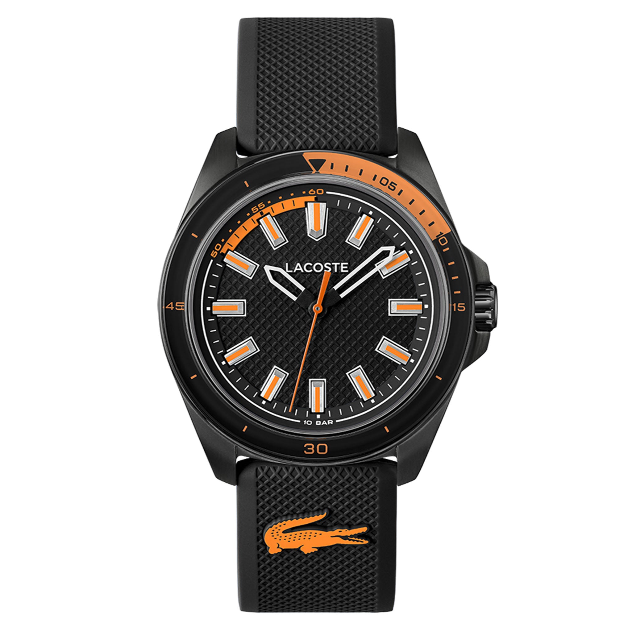 Lacoste Silicone Black Dial Men's Watch - 2011495