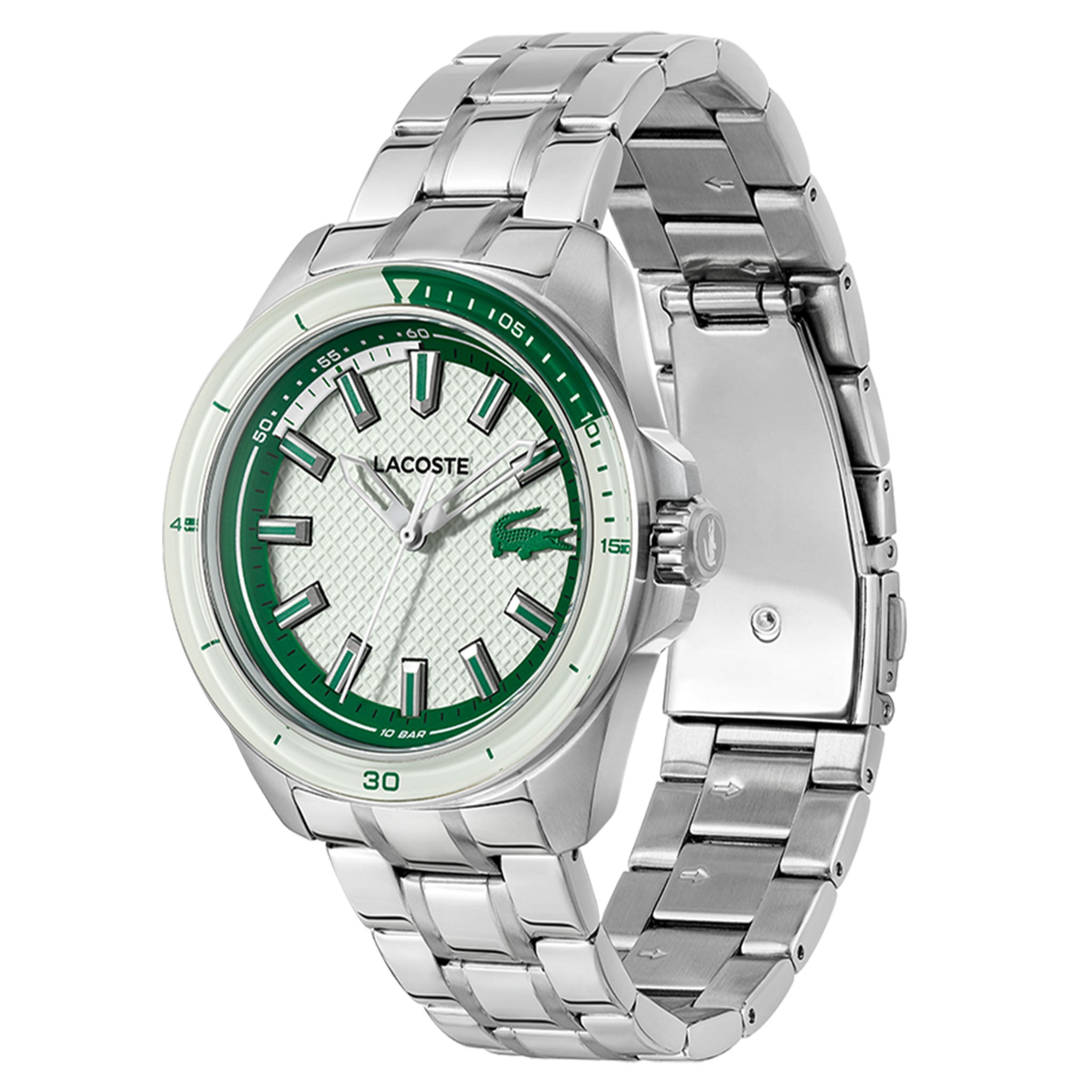 Lacoste Stainless Steel White Dial Men's Watch - 2011496