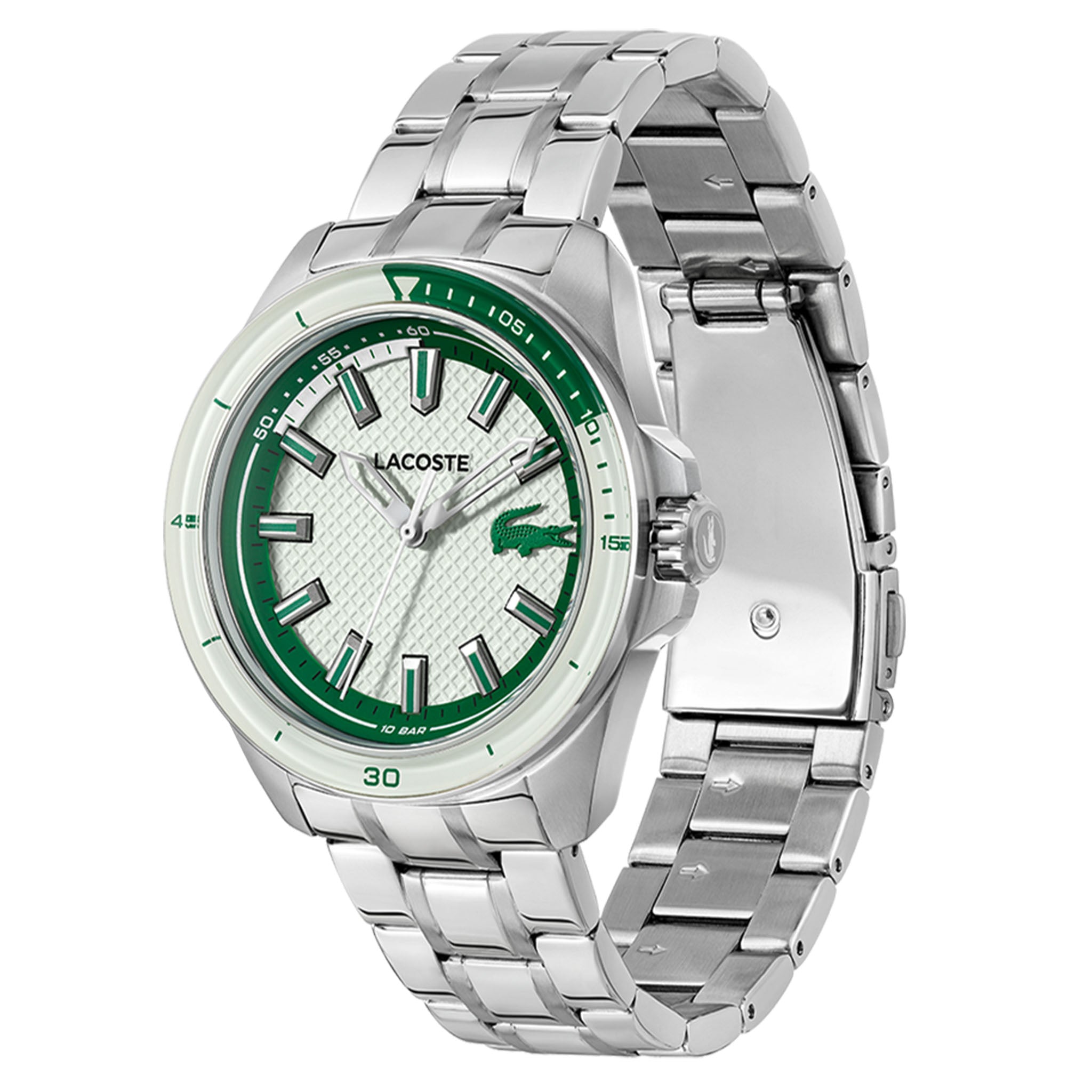 Lacoste Stainless Steel White Dial Men's Watch - 2011496