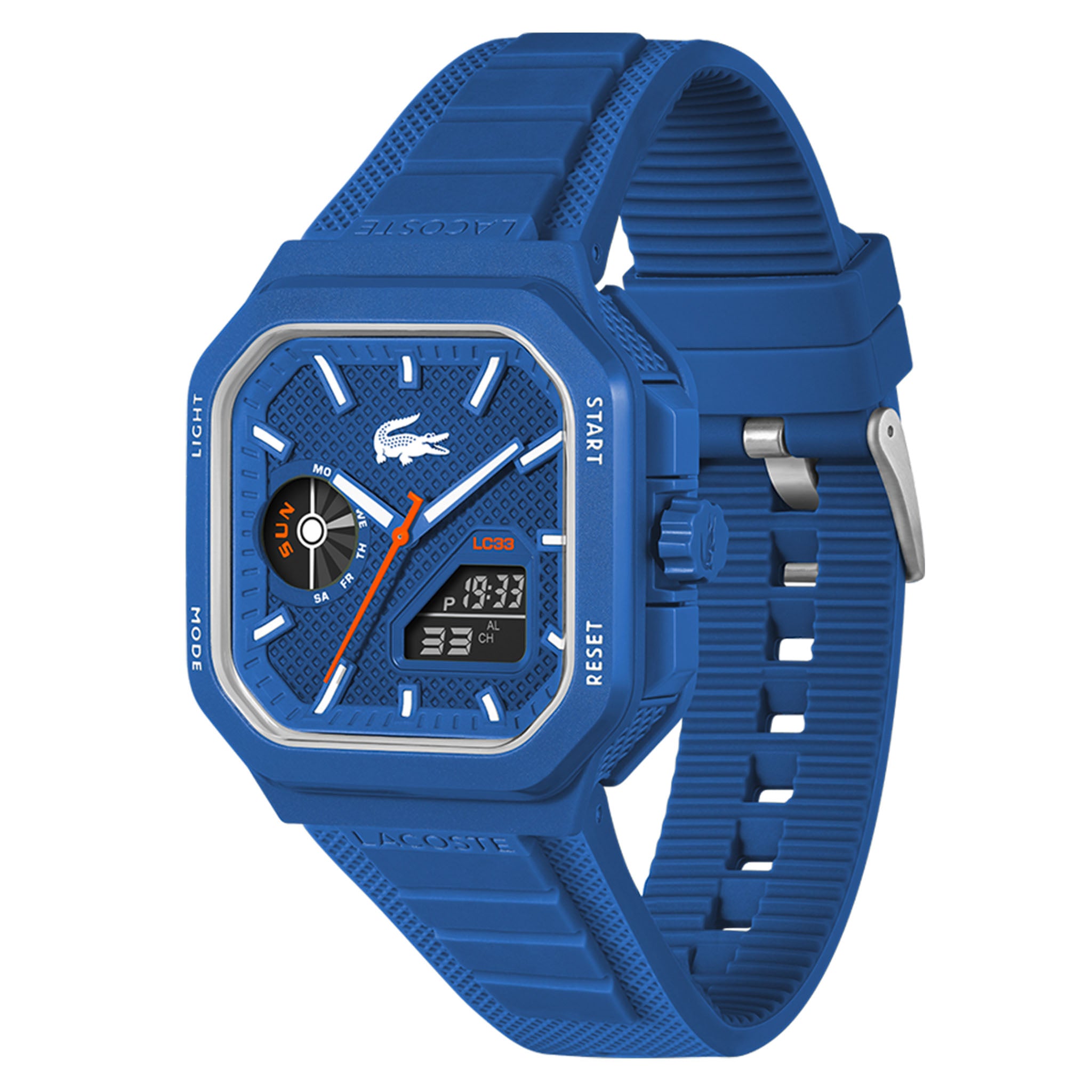 Lacoste Silicone Blue Dial Digital-Analogue Men's Watch - 2011504