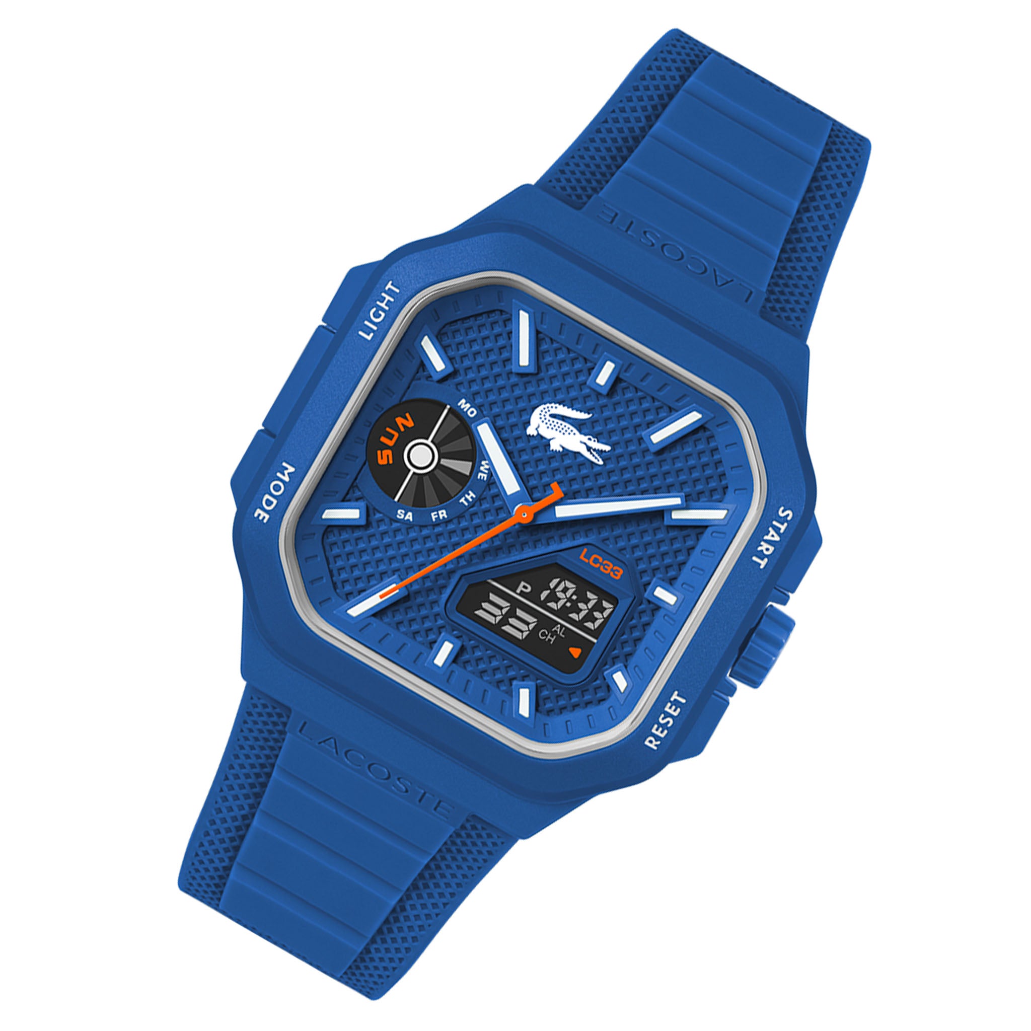Lacoste Silicone Blue Dial Digital-Analogue Men's Watch - 2011504