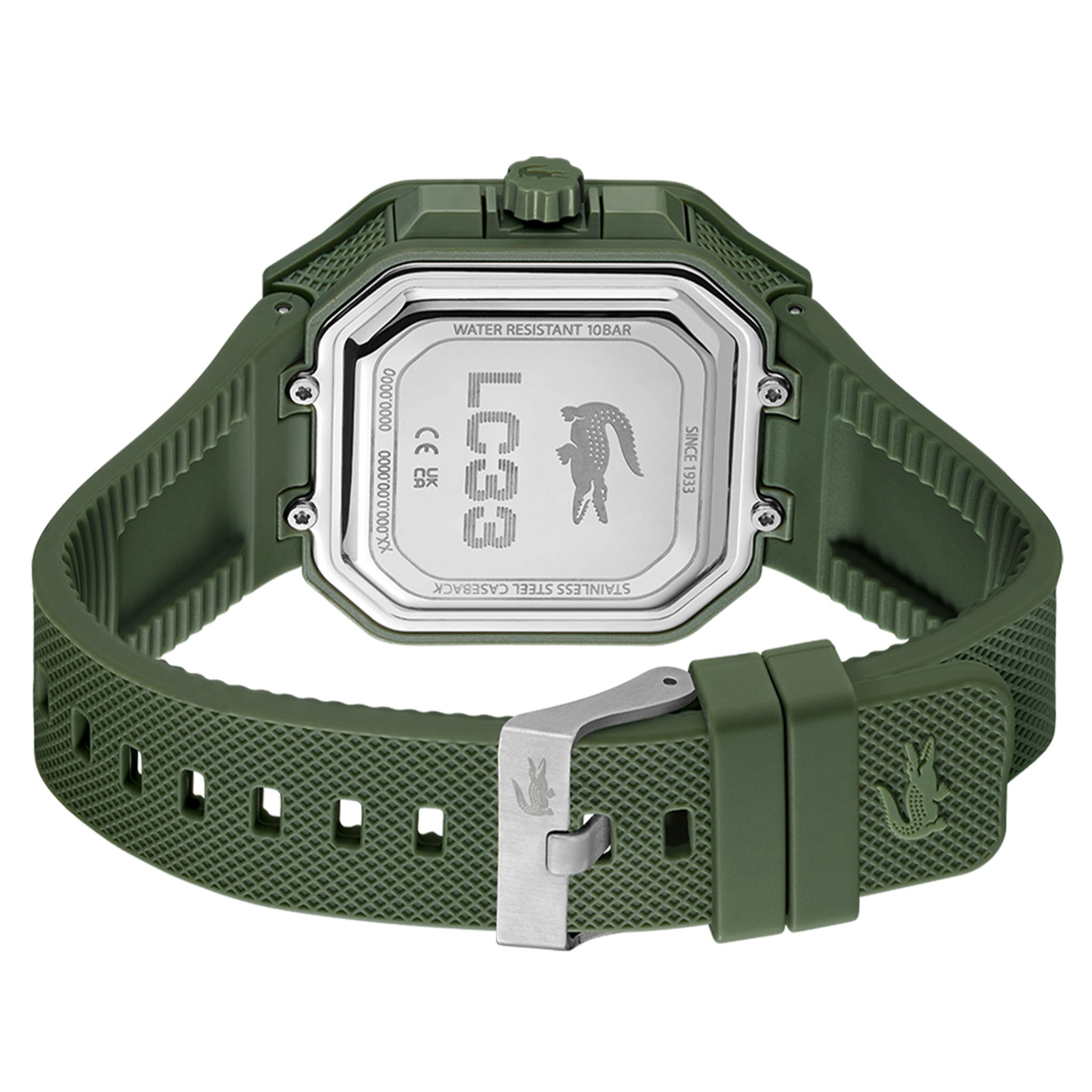 Lacoste Silicone Khaki Dial Digital-Analogue Men's Watch - 2011505