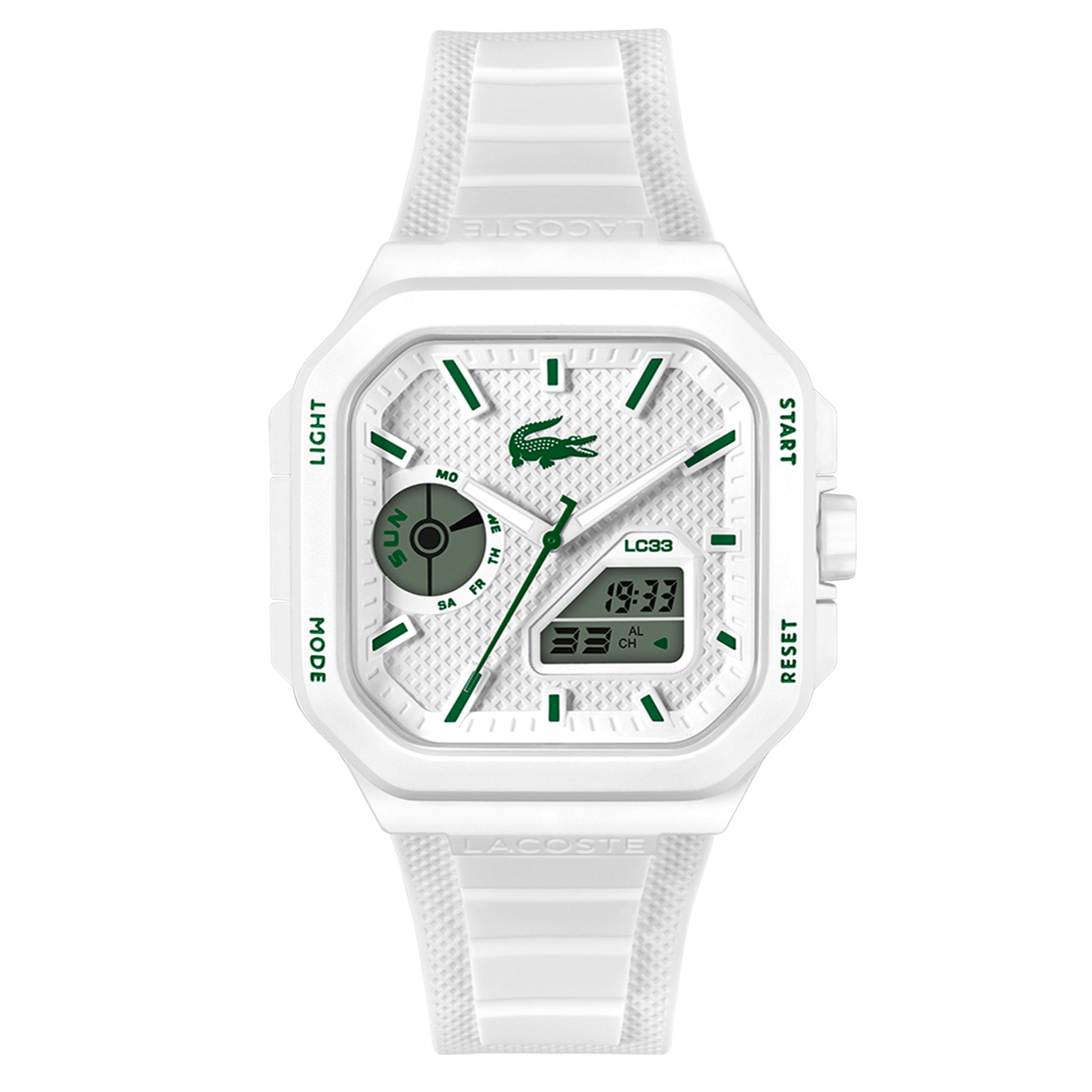Lacoste Silicone White Dial Men's Watch - 2011506