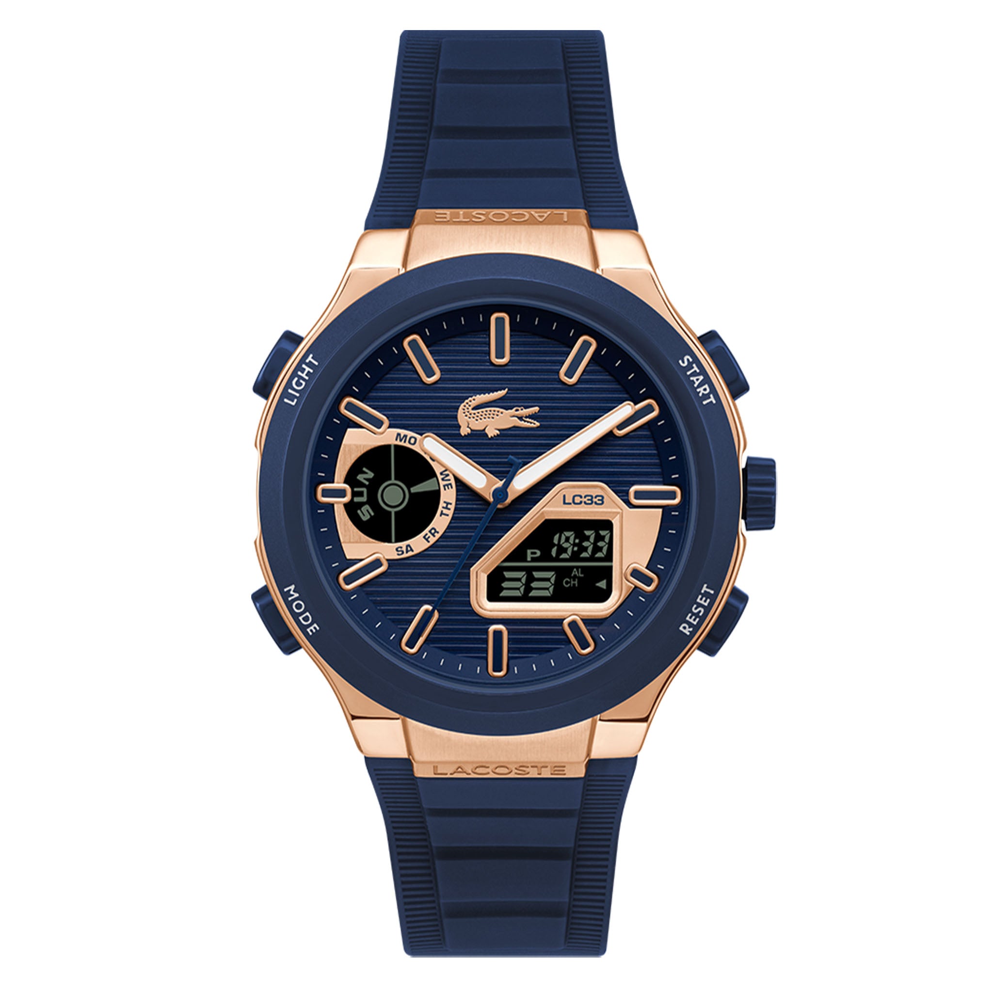 Lacoste Silicone Blue Dial Men's Watch - 2011518