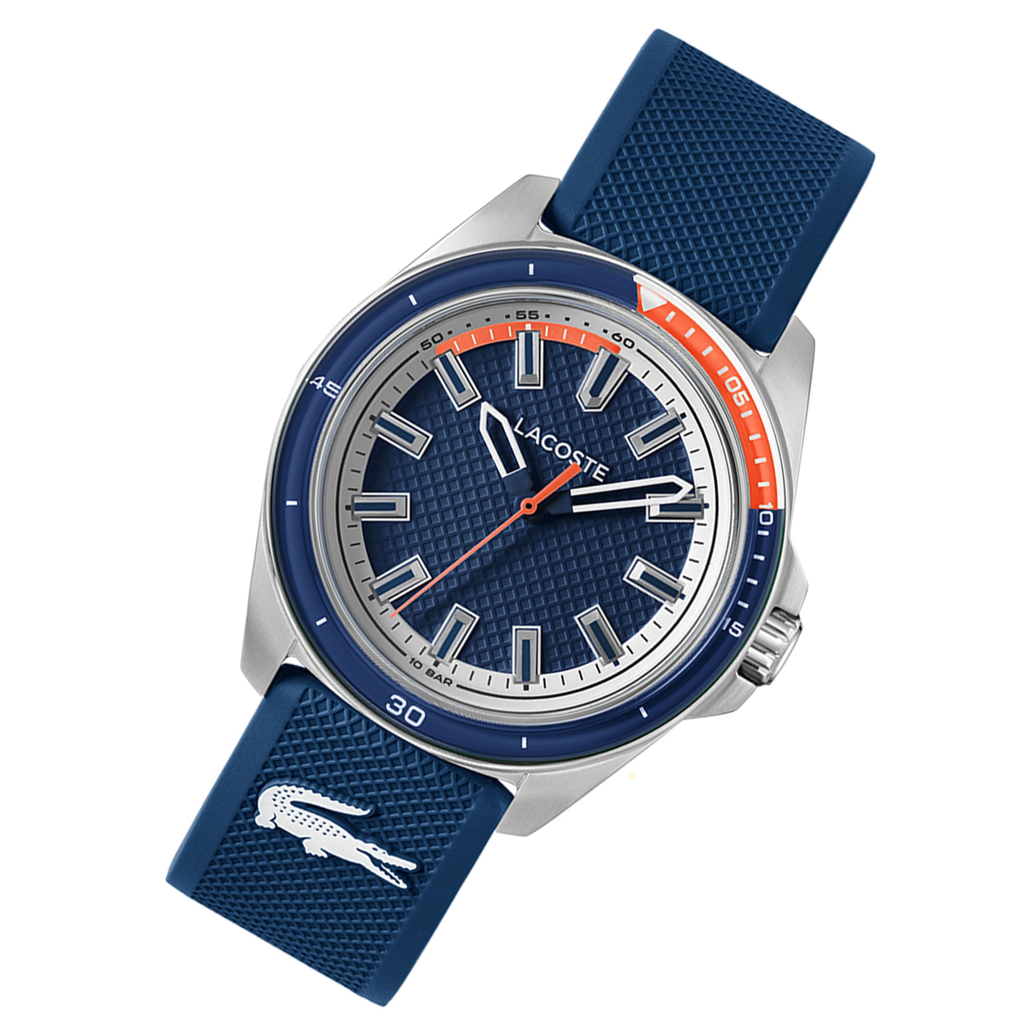 Lacoste Silicone Navy Dial Men's Watch - 2011520