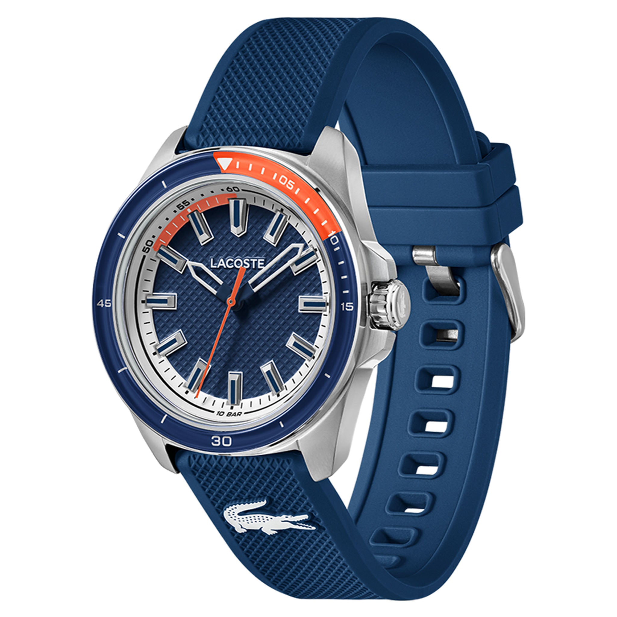 Lacoste Silicone Navy Dial Men's Watch - 2011520