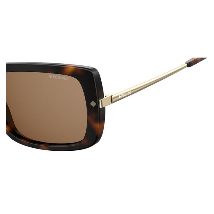 Polaroid Women's Sunglasses Rectangular Frame Bronze Polarized Lens - Pld 4075/S