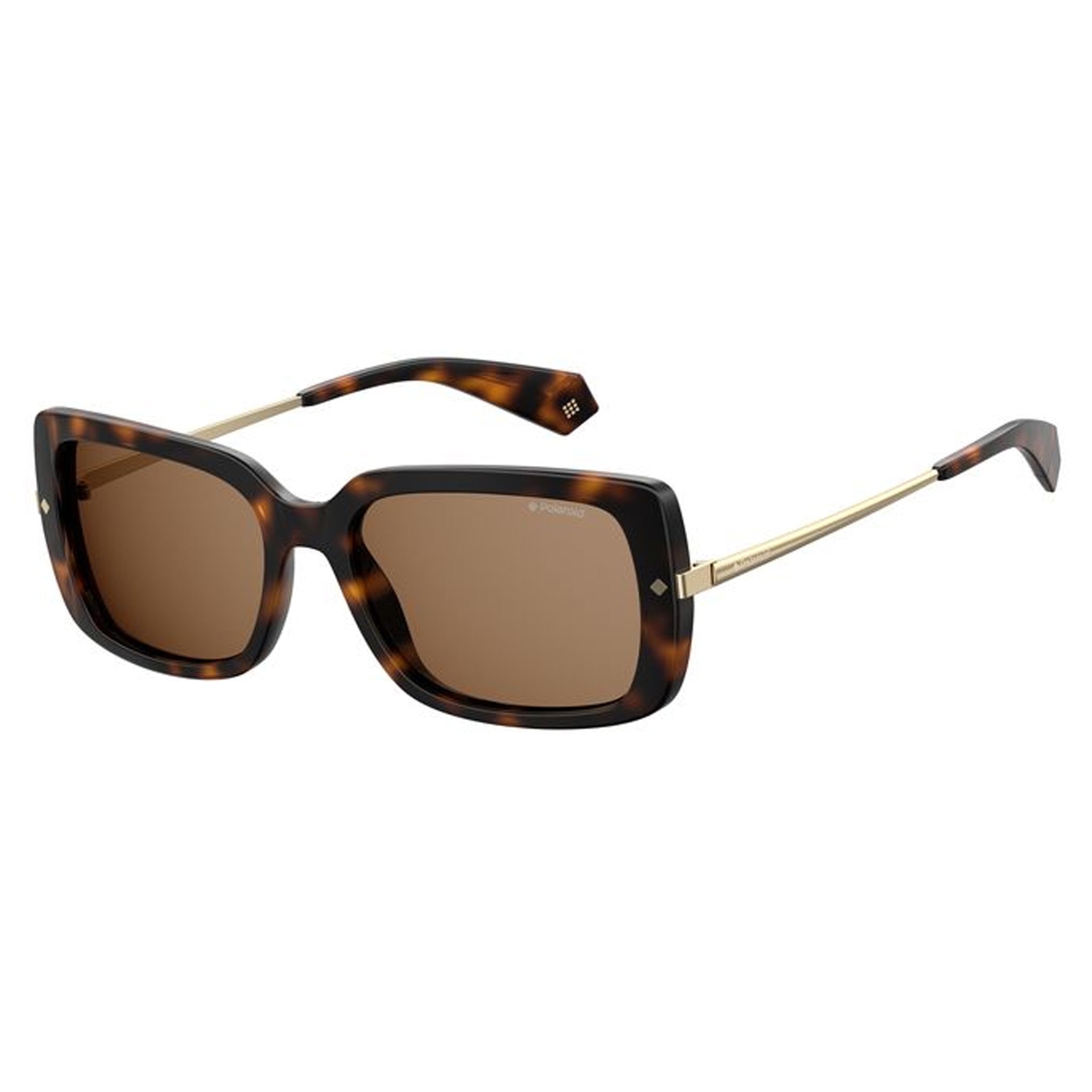 Polaroid Women's Sunglasses Rectangular Frame Bronze Polarized Lens - Pld 4075/S