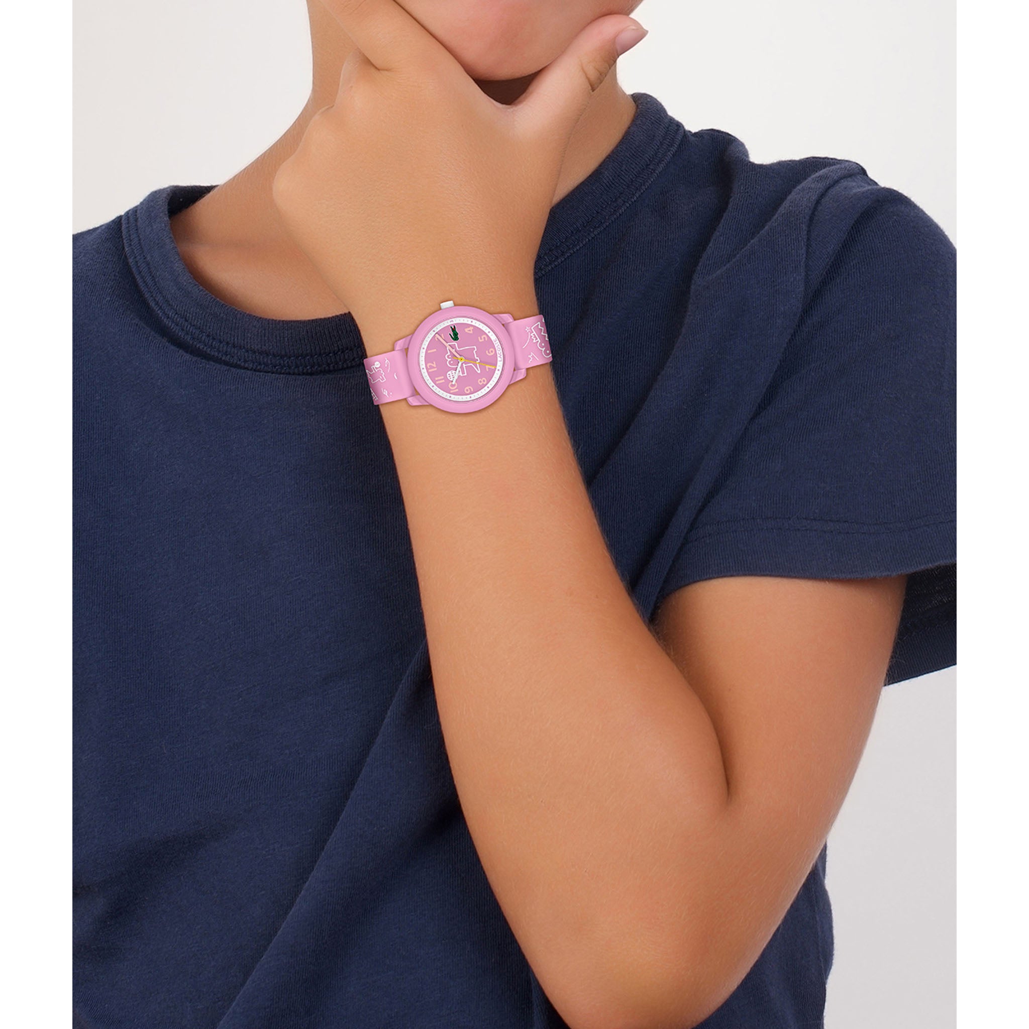 Lacoste 12.12 Pink Silicone Kids Watch - 2030058