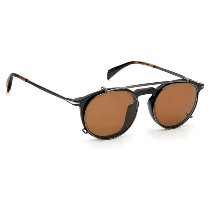David Beckham Men's Sunglasses Round / Oval Frame Brown Lens  - Db 1003/G/Cs