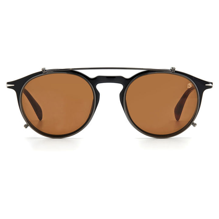 David Beckham Men's Sunglasses Round / Oval Frame Brown Lens  - Db 1003/G/Cs