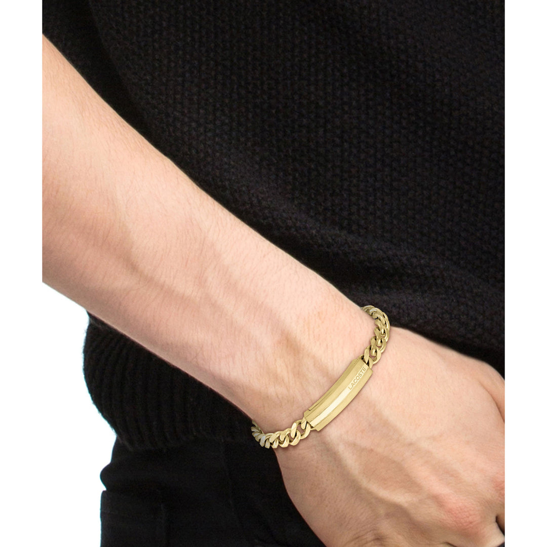 Lacoste Jewellery Gold Steel Men's Chain Bracelet - 2040092