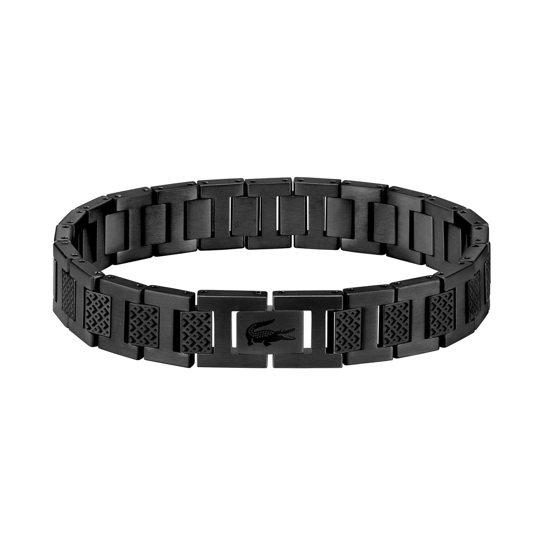 Lacoste Jewellery Black Steel Men's Link Bracelet - 2040119