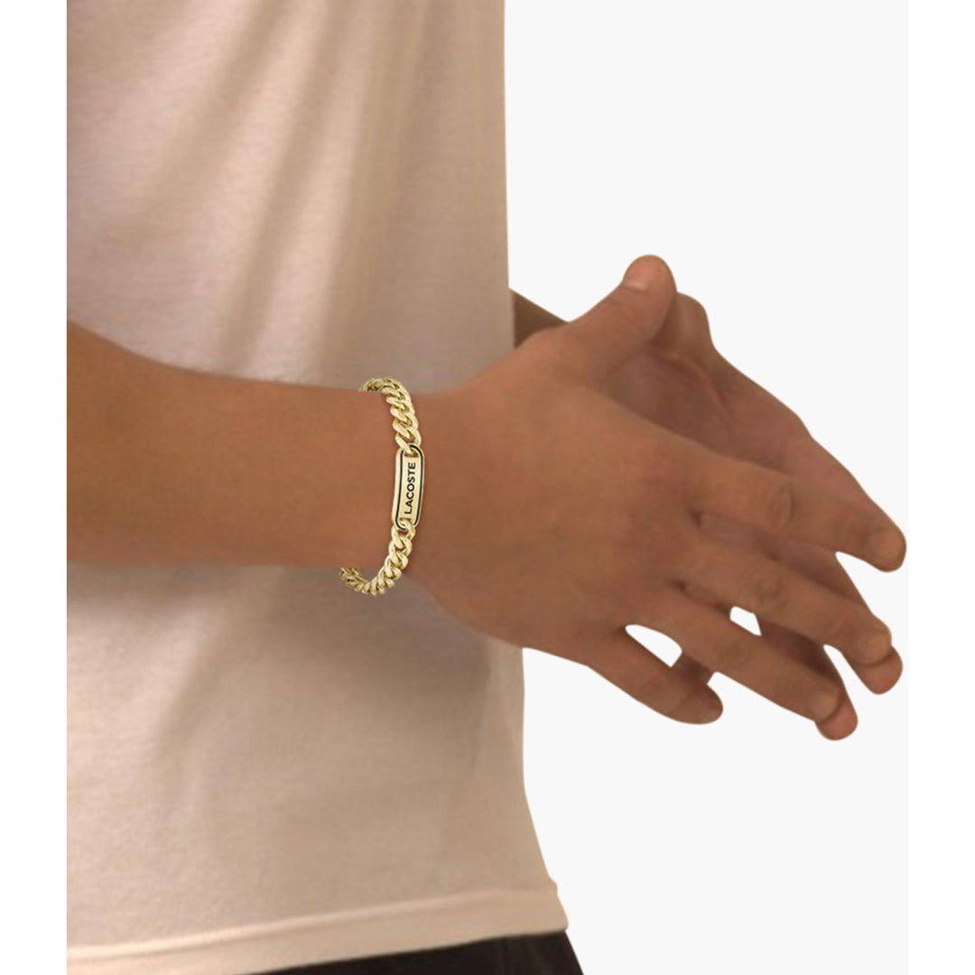 Lacoste Jewellery Gold Steel Men's Chain Bracelet - 2040225