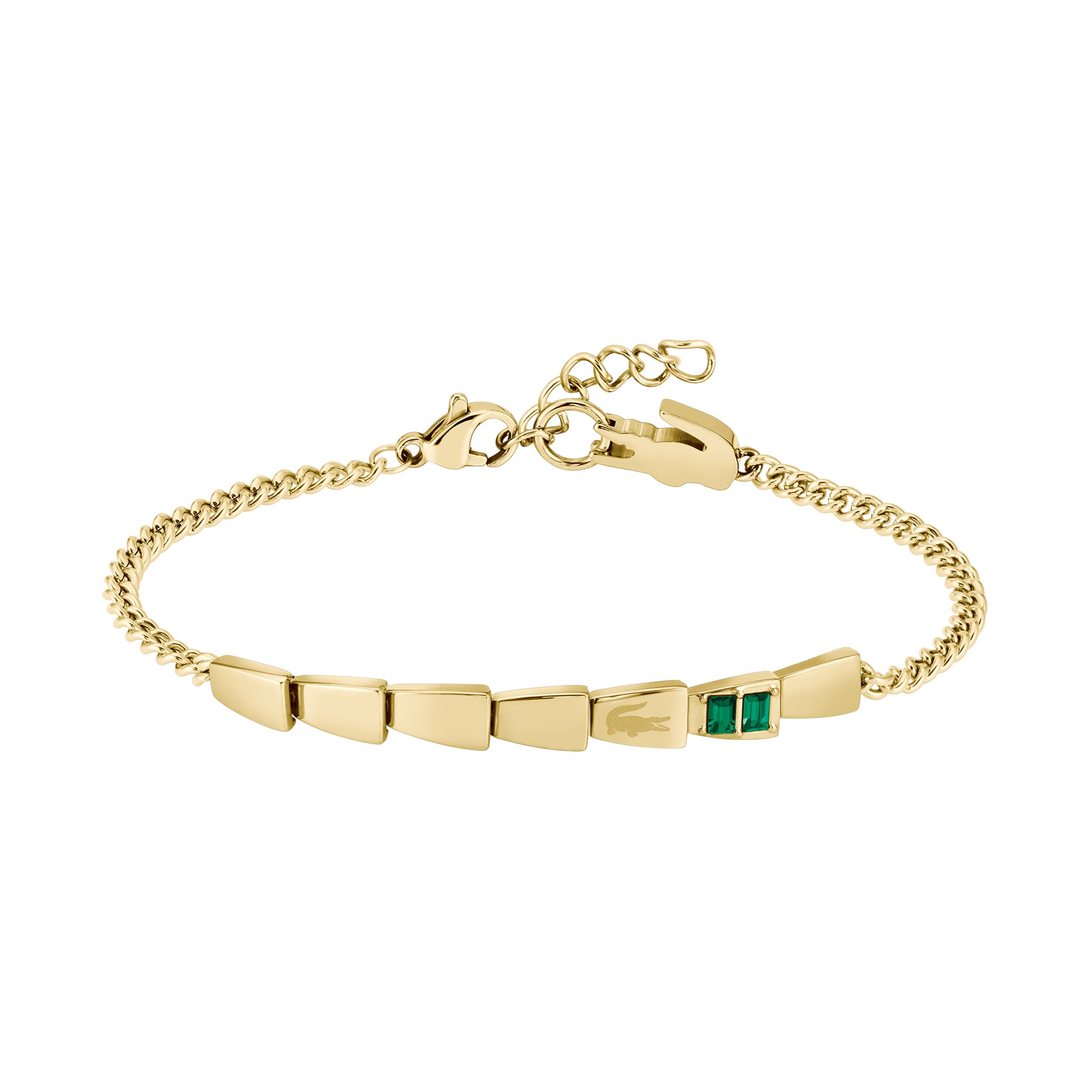 Lacoste Jewellery Gold Steel & Crystals Women's Chain Bracelet - 2040582