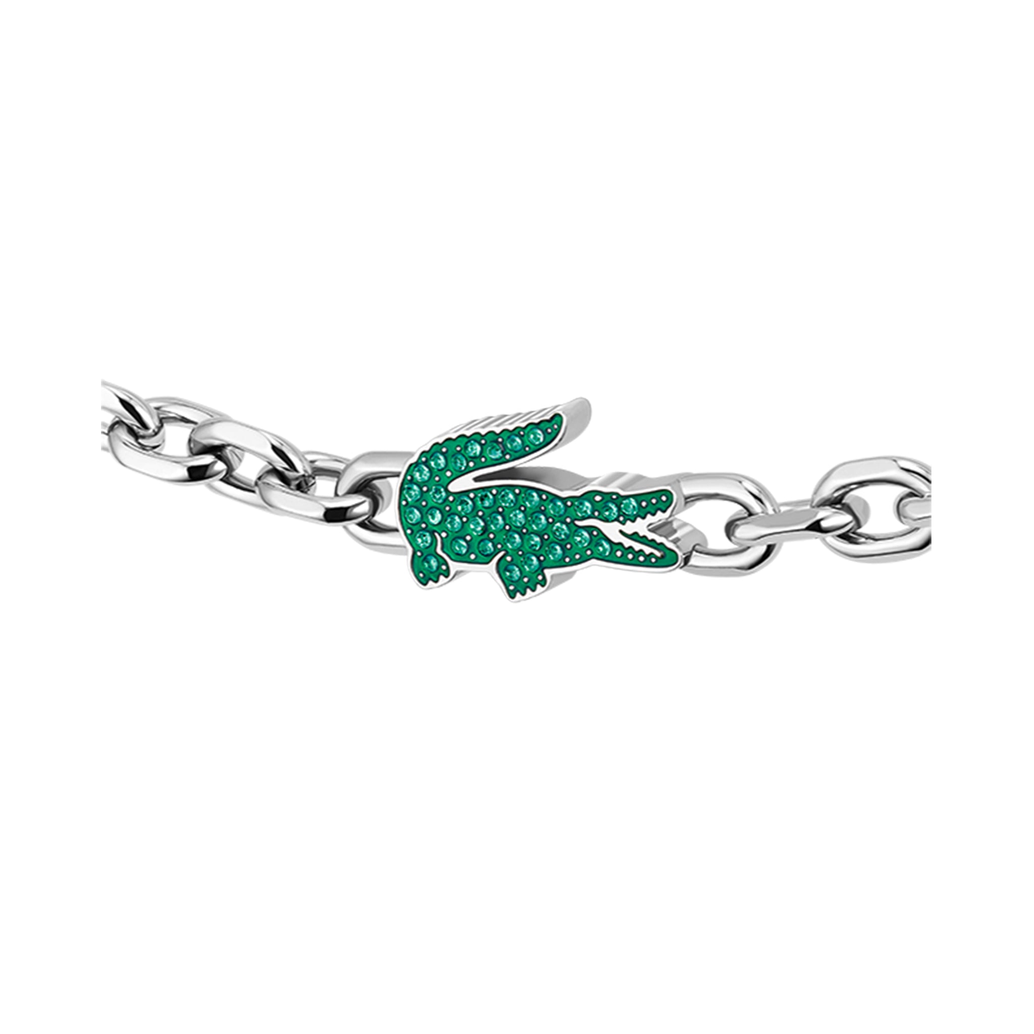 Lacoste Jewellery Stainless Steel & Crystals Unisex Chain & Charm Bracelet - 2040610
