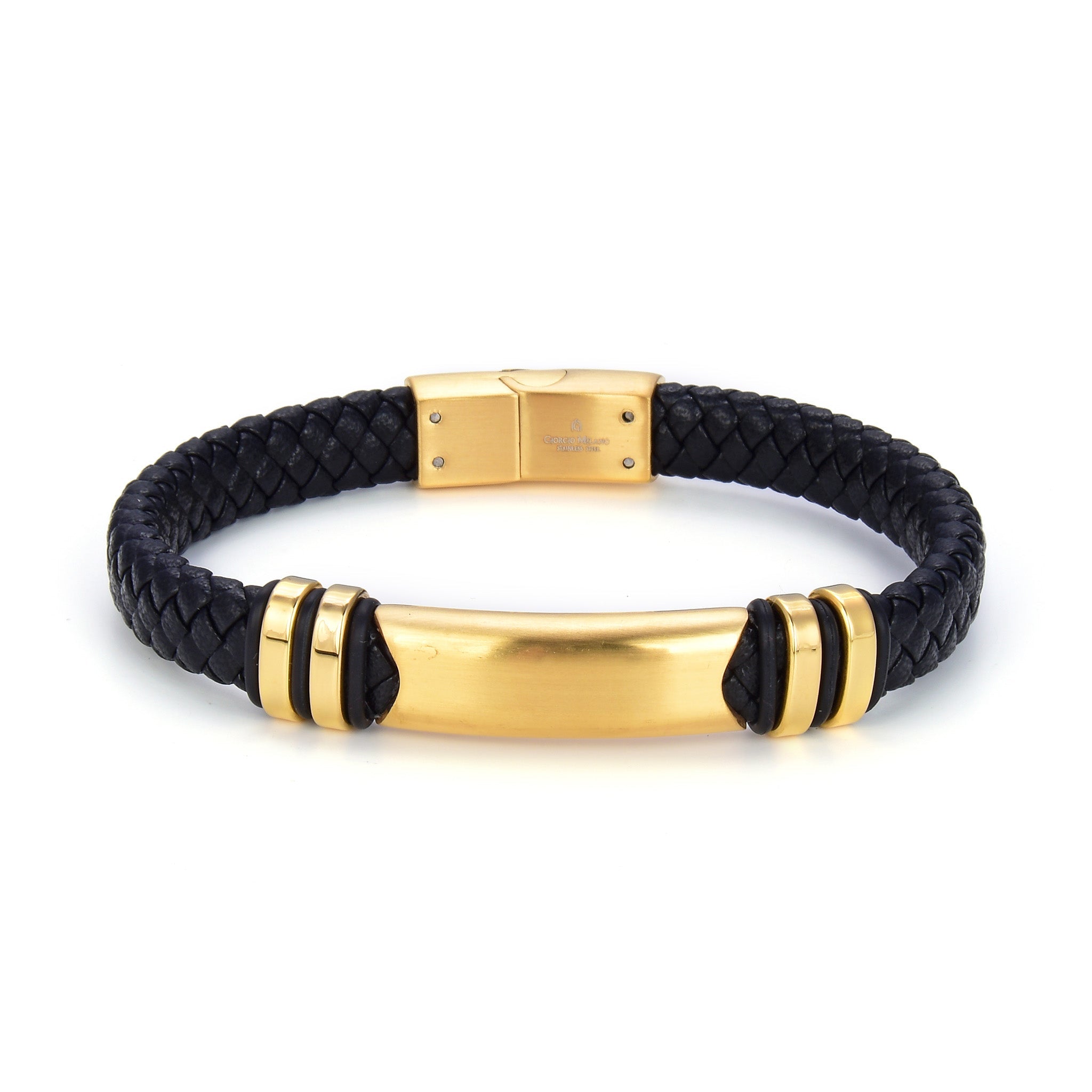 Giorgio Milano Jewellery Stainless Steel & Leather Men's Bracelet - 2056SG2